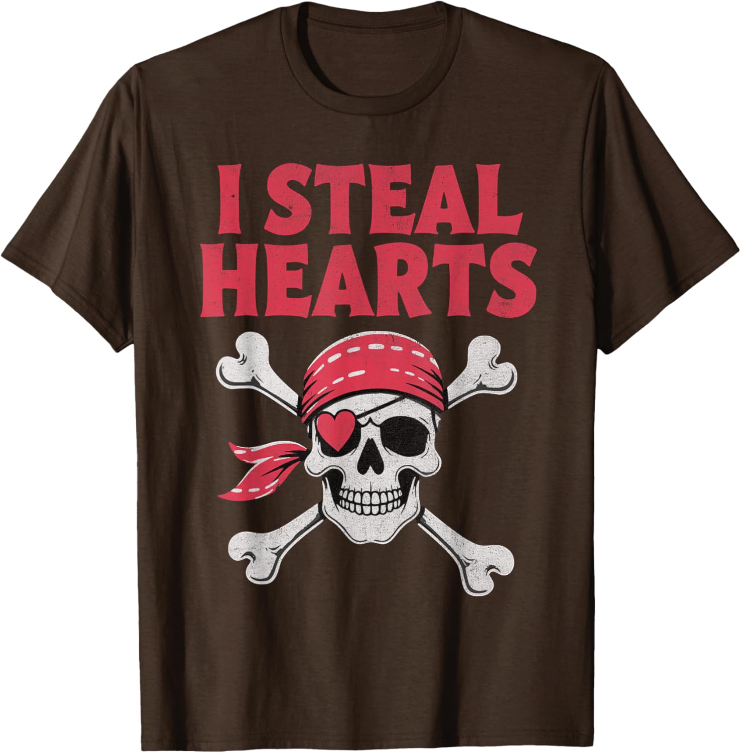 I Steal Hearts Pirate Skull T-Shirt for Kids - Perfect Valentine's Gift - 23