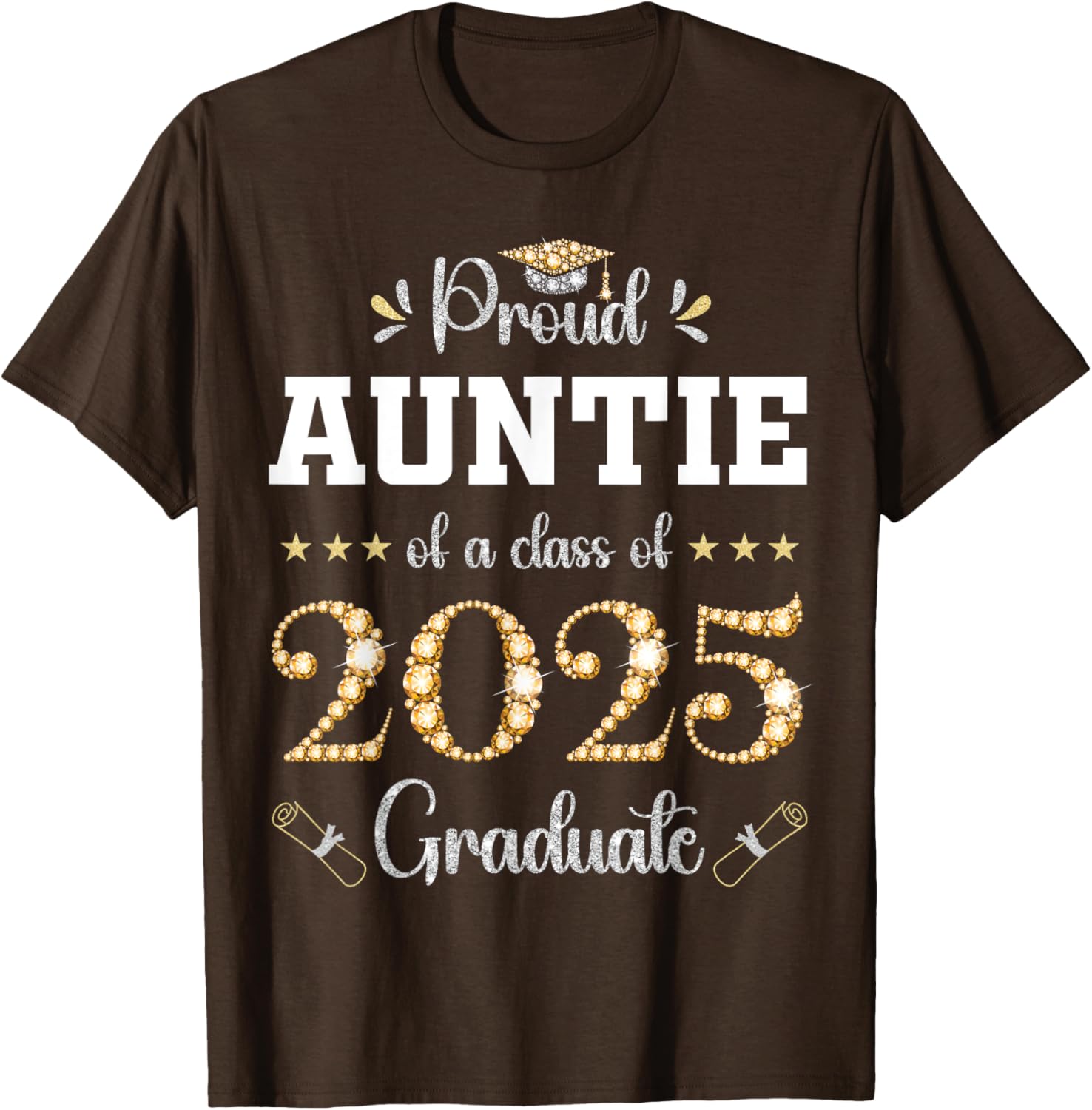 Proud Auntie of 2025 Graduate Graduation T-Shirt for Celebrating Achievements - 6
