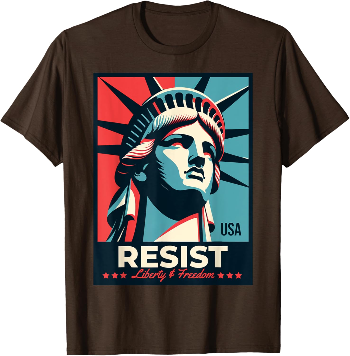 Resist T-Shirt with Statue of Liberty Design - Stylish Activist Apparel - 20