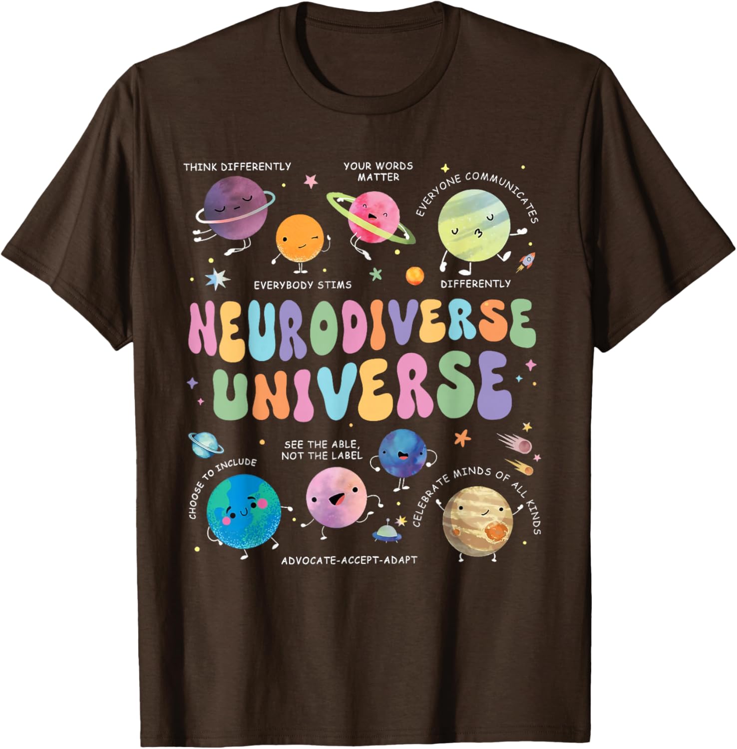Neurodiverse Universe Autism Awareness T-Shirt for Understanding and Acceptance - 6