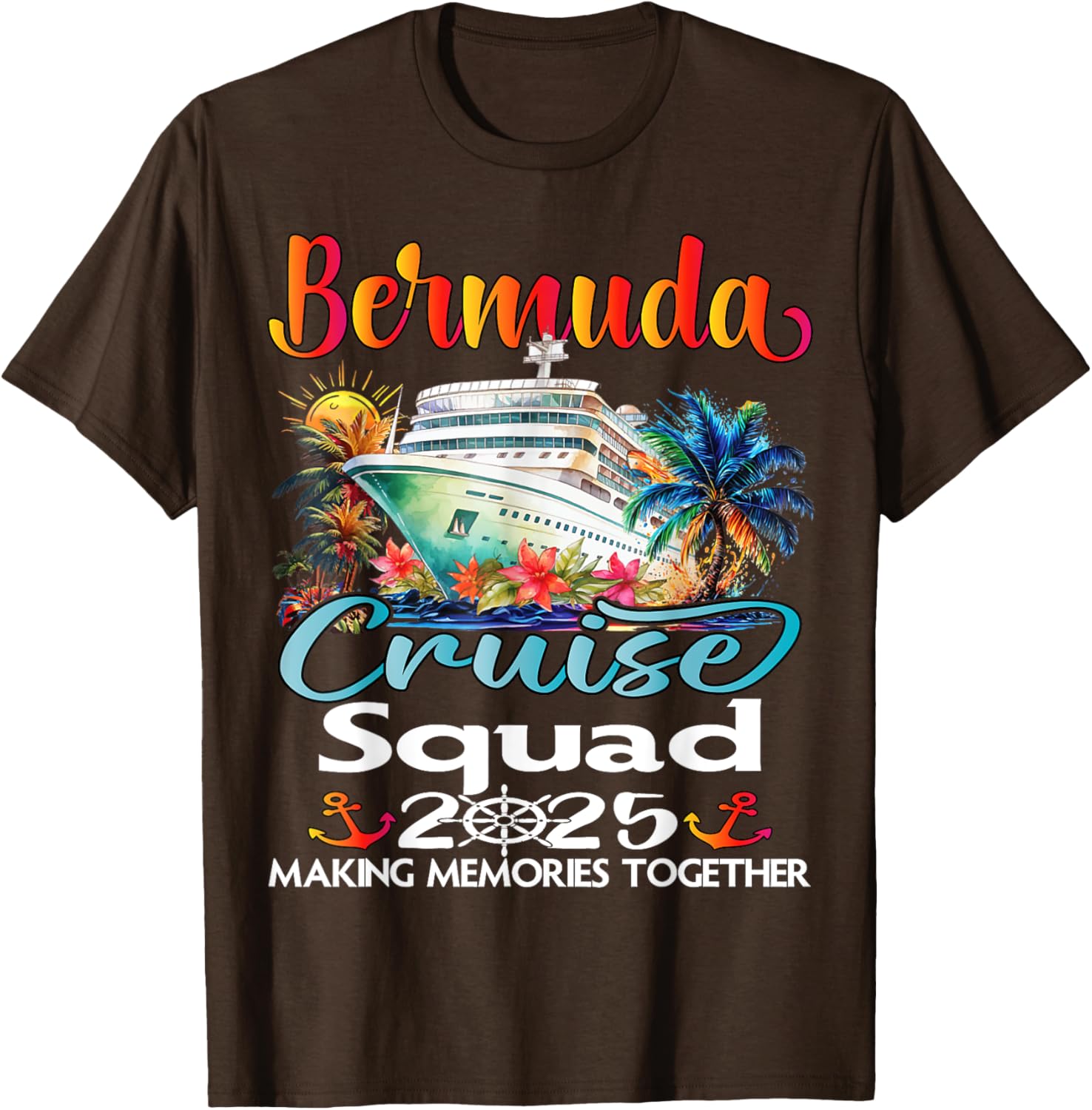 Bermuda Cruise Squad 2025 Family T-Shirt for Fun Adventures at Sea - 2