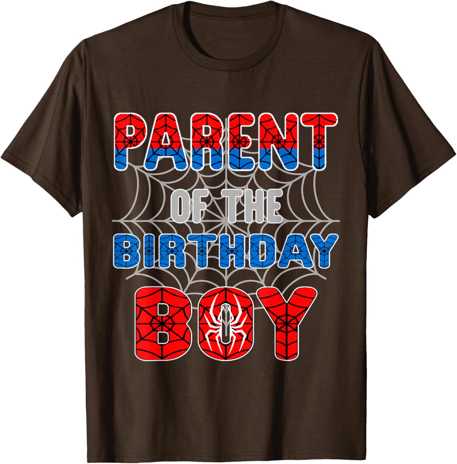Spider Web Birthday Party T-Shirt for Proud Parents of the Birthday Boy - 25