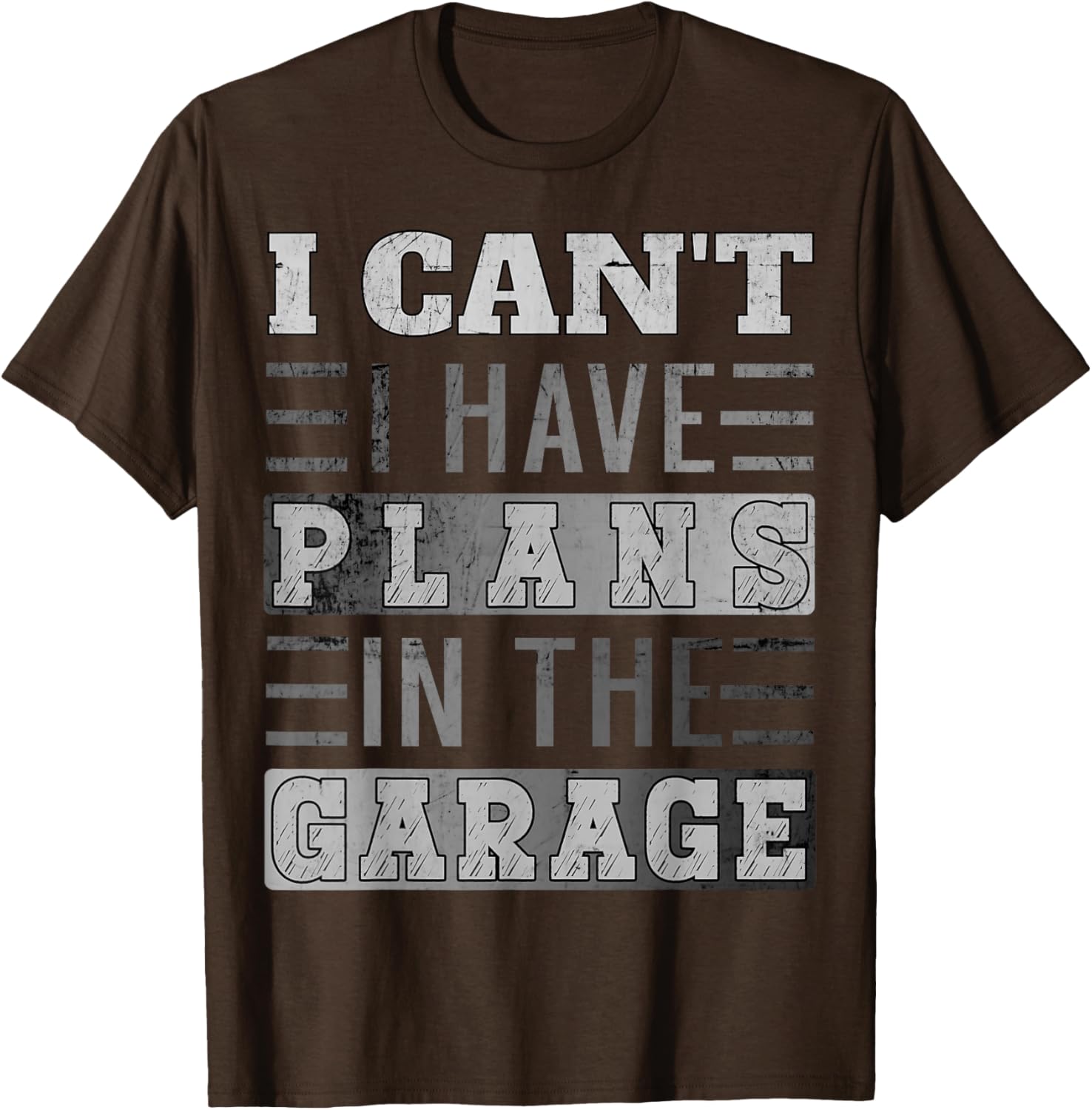 Funny Retro Car Mechanic T-Shirt I Can't I Have Plans In The Garage - 14
