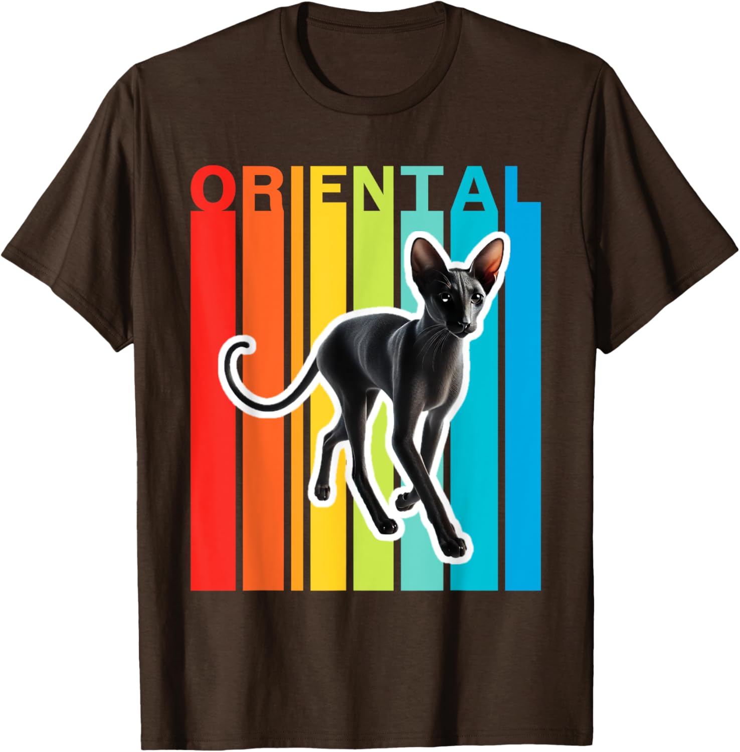 Colorful Oriental Cat T-Shirt for Cat Lovers – Trendy and Fun Apparel - 10