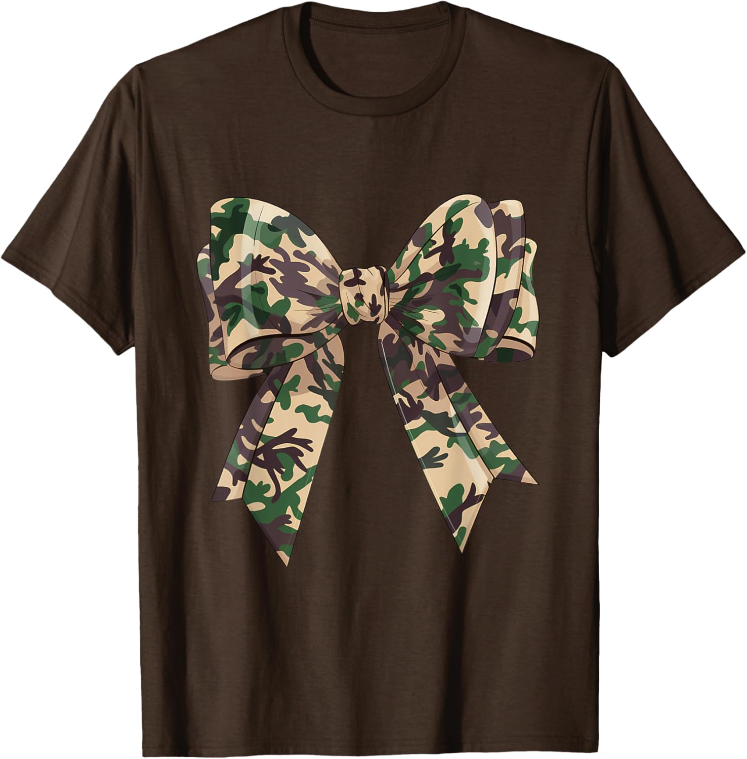 Chic Camouflage Bow Coquette T-Shirt for Hunting Women and Girls - 10