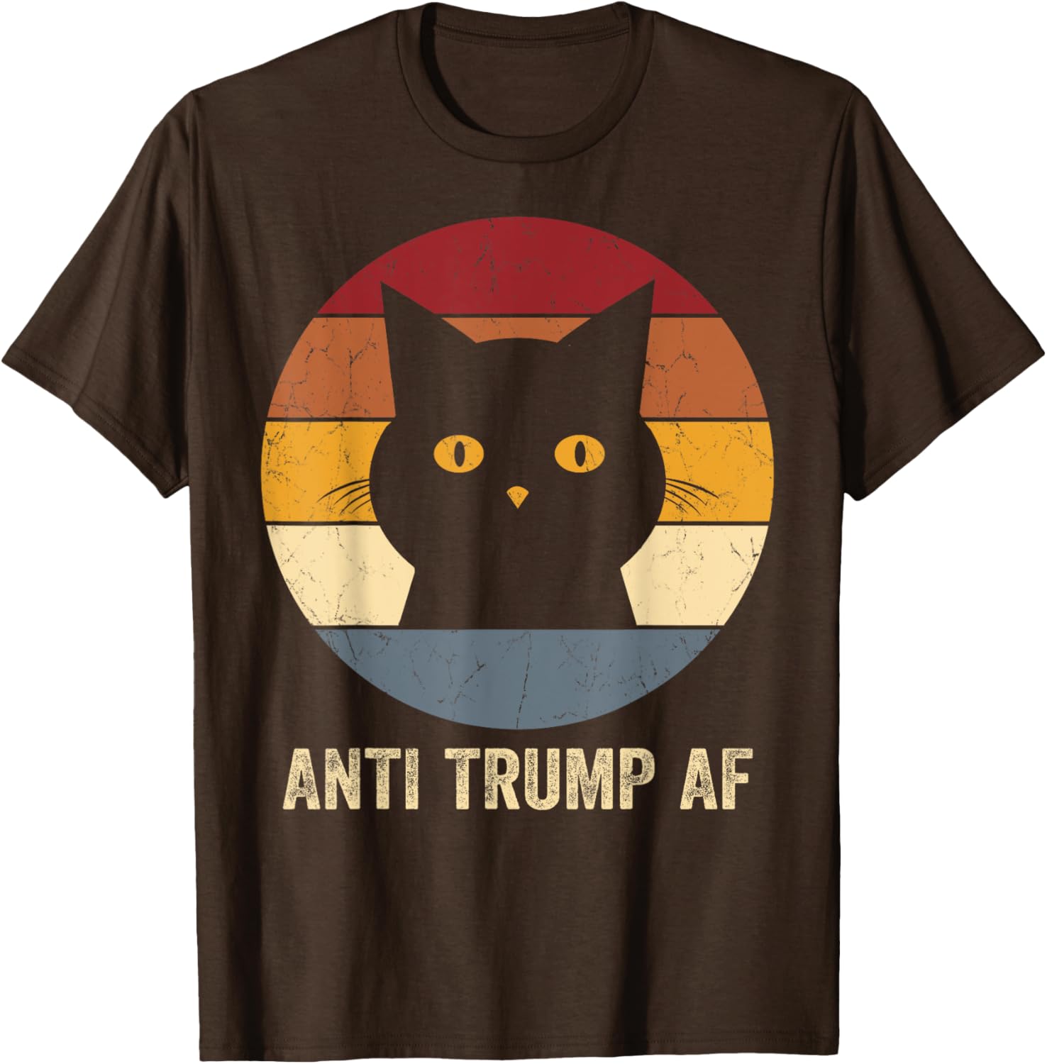 Funny Retro Anti Trump Cat T-Shirt for Cat Lovers and Activists - 7