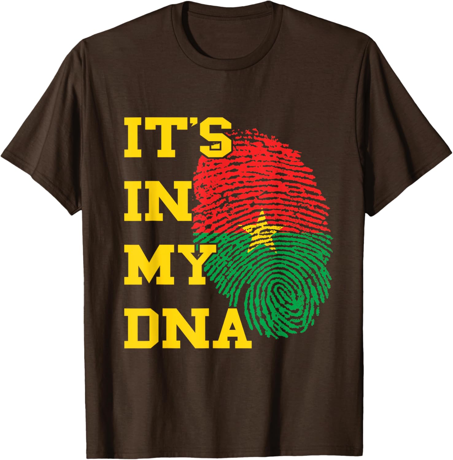 Burkina Faso It's In My DNA Flag Thumbmark T-Shirt for Proud Fans - 12