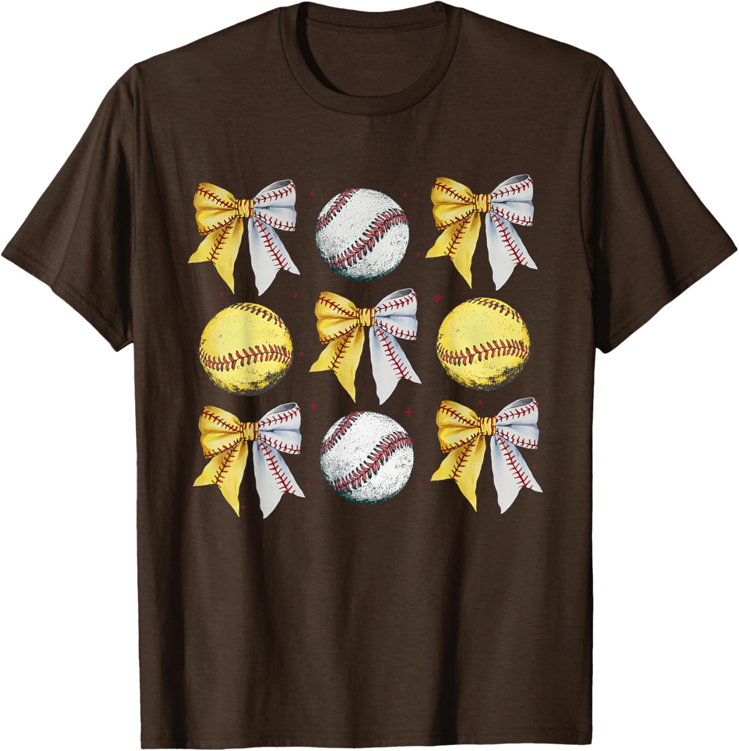 Coquette Bow Baseball Softball Game Day Mom T-Shirt for Women - 13