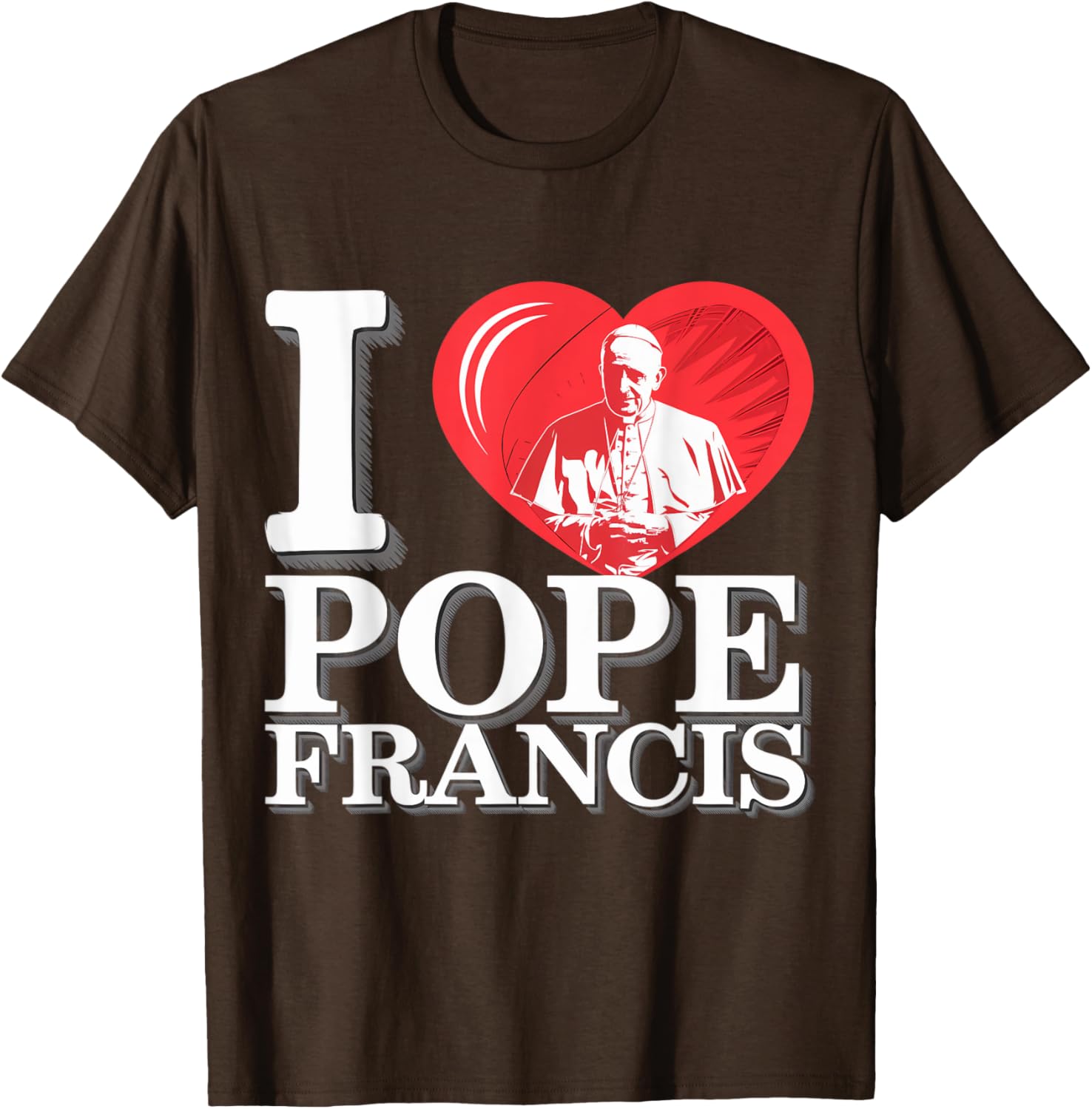 I Heart Pope Francis Dope Catholic Prayers Graphic T-Shirt for Faithful Wear - 16