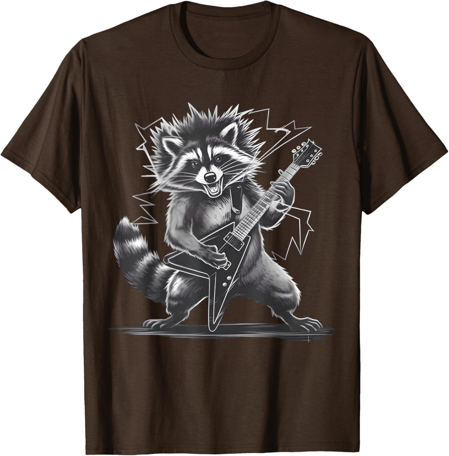 Funny Raccoon Rock and Roll T-Shirt for Men, Women, and Kids - 7