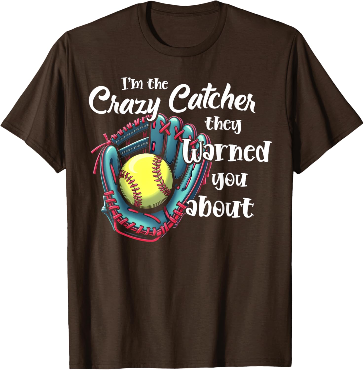 Funny Softball Glove T-Shirt for Girls Game Day Sports Apparel - 4
