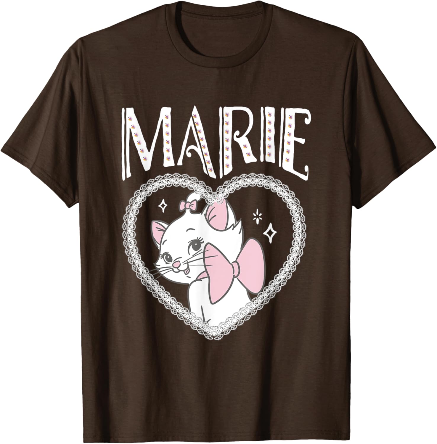 Disney Aristocats Marie Heart Frame Valentine's Day T-Shirt for Cat Lovers - 1