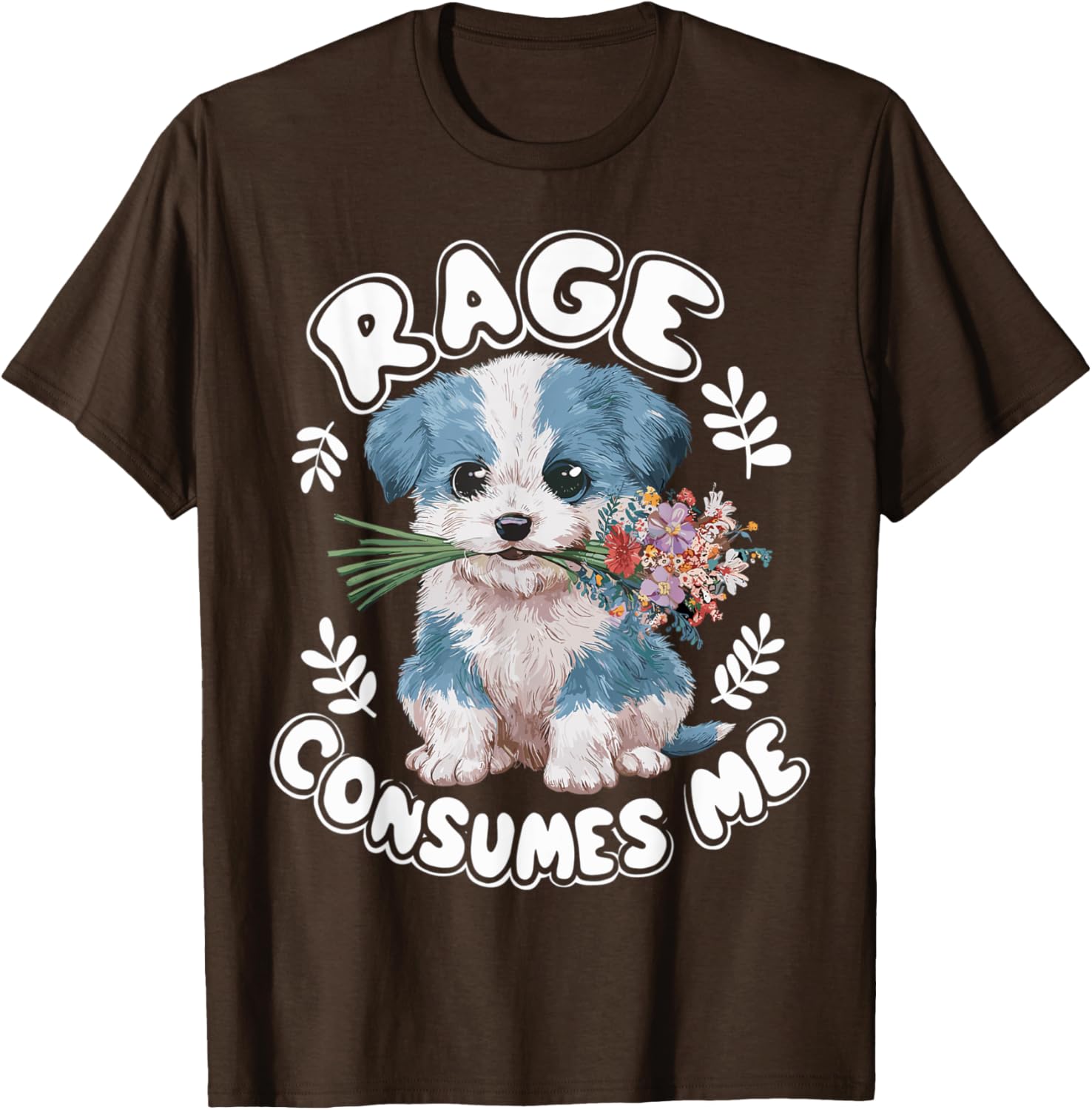Cute Puppy Rage Cat Meme T-Shirt for Men and Women - Funny Gift Idea - 8