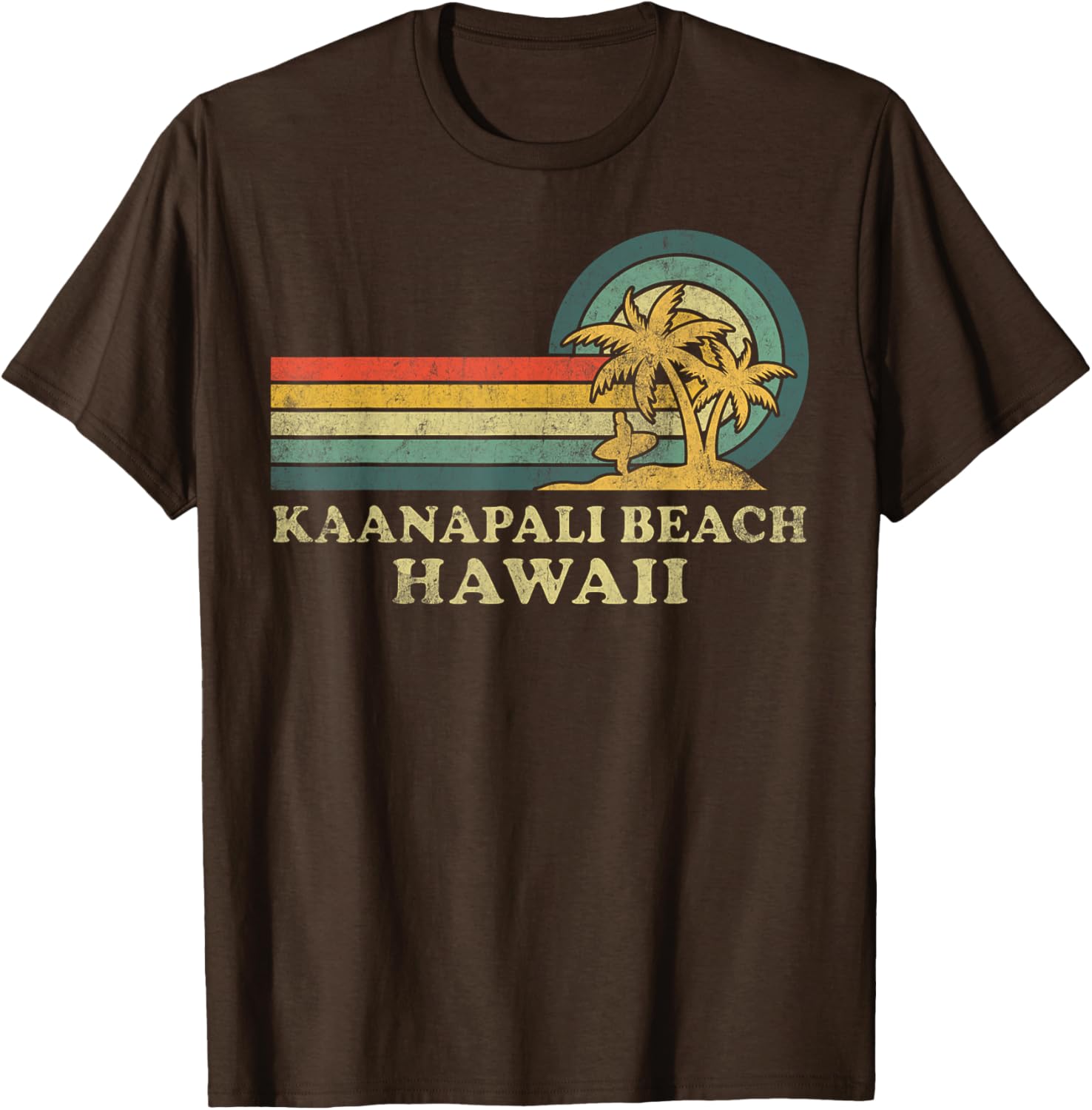 Kaanapali Beach Vintage Palm Tree Family Vacation T-Shirt for Fun Getaways - 12