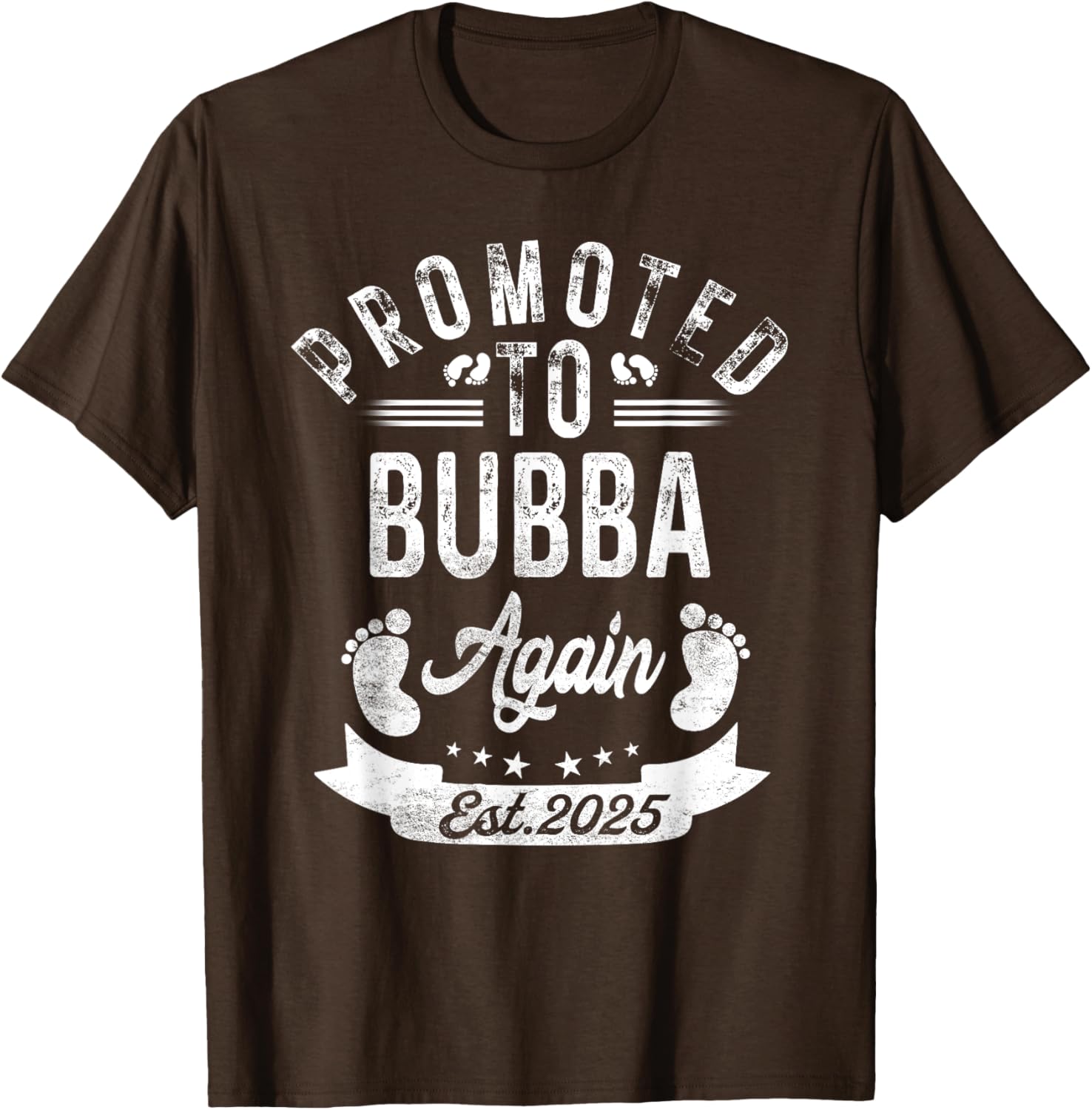 Promoted to Bubba Again EST 2025 Cute Pregnancy Announcement T-Shirt - 14