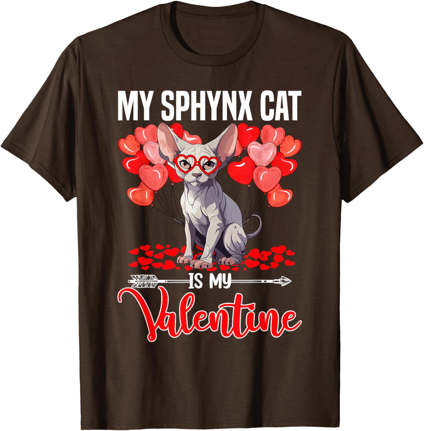 Cute Sphynx Cat Valentine T-Shirt for Boys and Girls - Perfect Gift! - 23