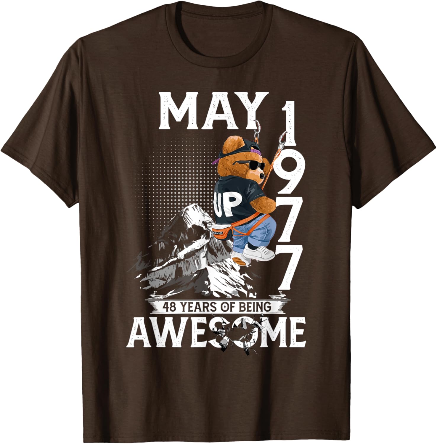 48th Birthday Bear Legends May 1977 T-Shirt for Men 48 Years Old - 5