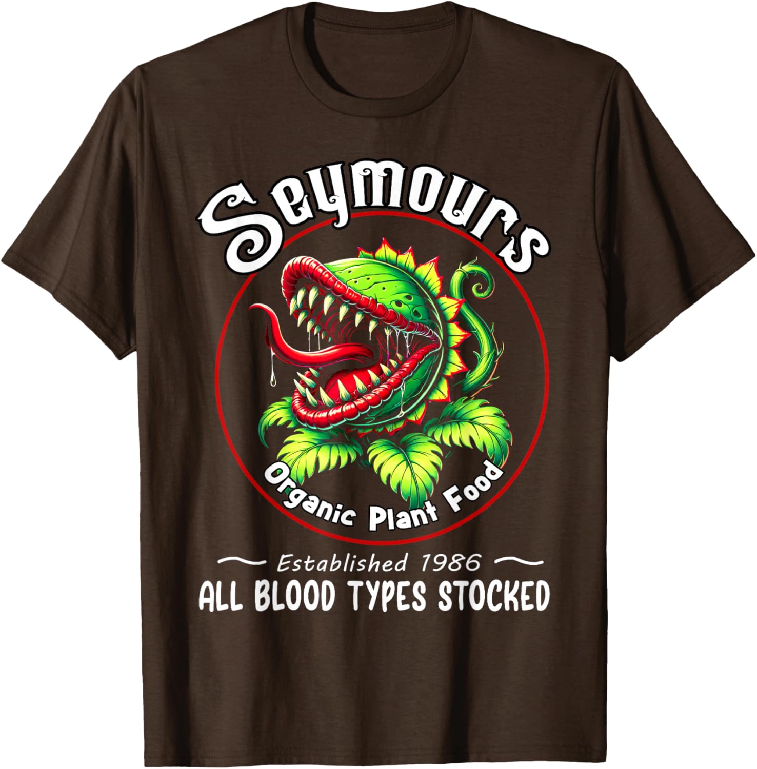 Organic Plant Food Horror Retro T-Shirt Fun Unique Apparel for Fans - 2