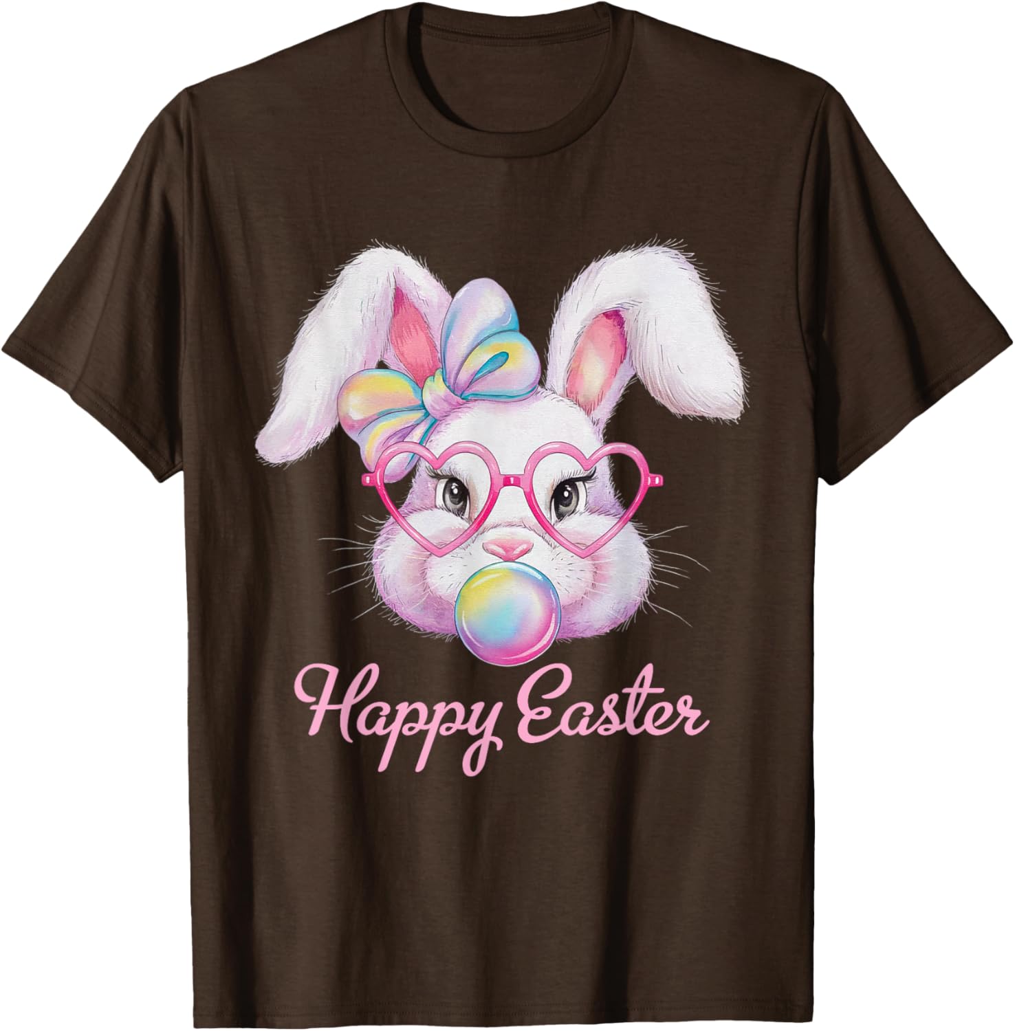 Happy Easter Cute Bunny Rabbit Face Tie Dye T-Shirt for Girls - 13