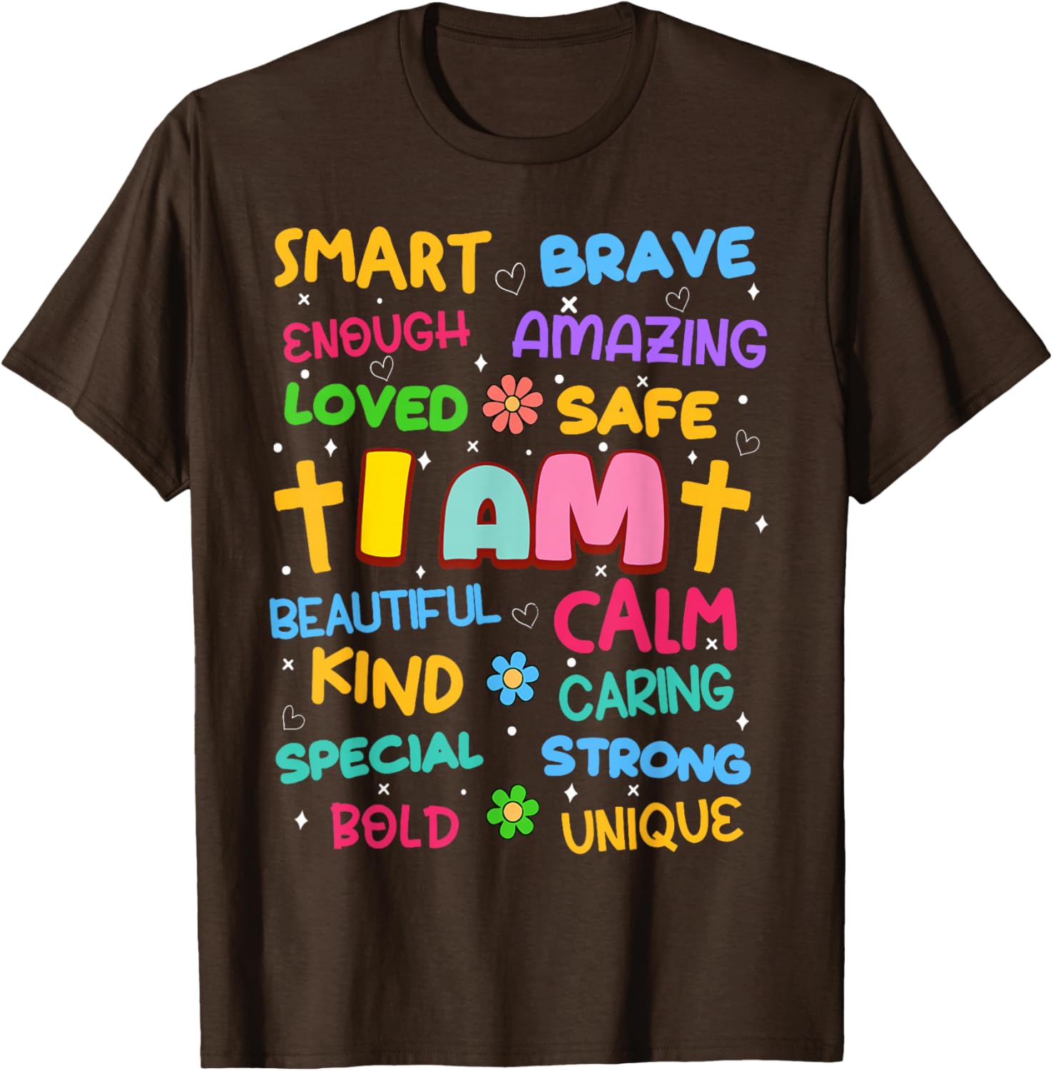 Colorful I Am Daily Affirmation T-Shirt for Christian Toddler Girls - 16