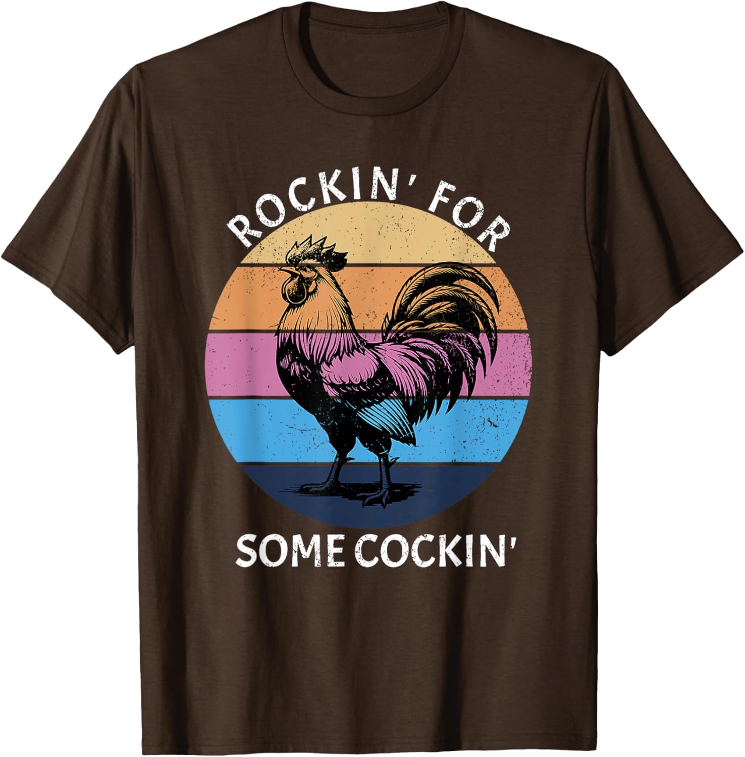 Funny Rockin Chicken T-Shirt for Lively & Fun-Casual Outfits - 9