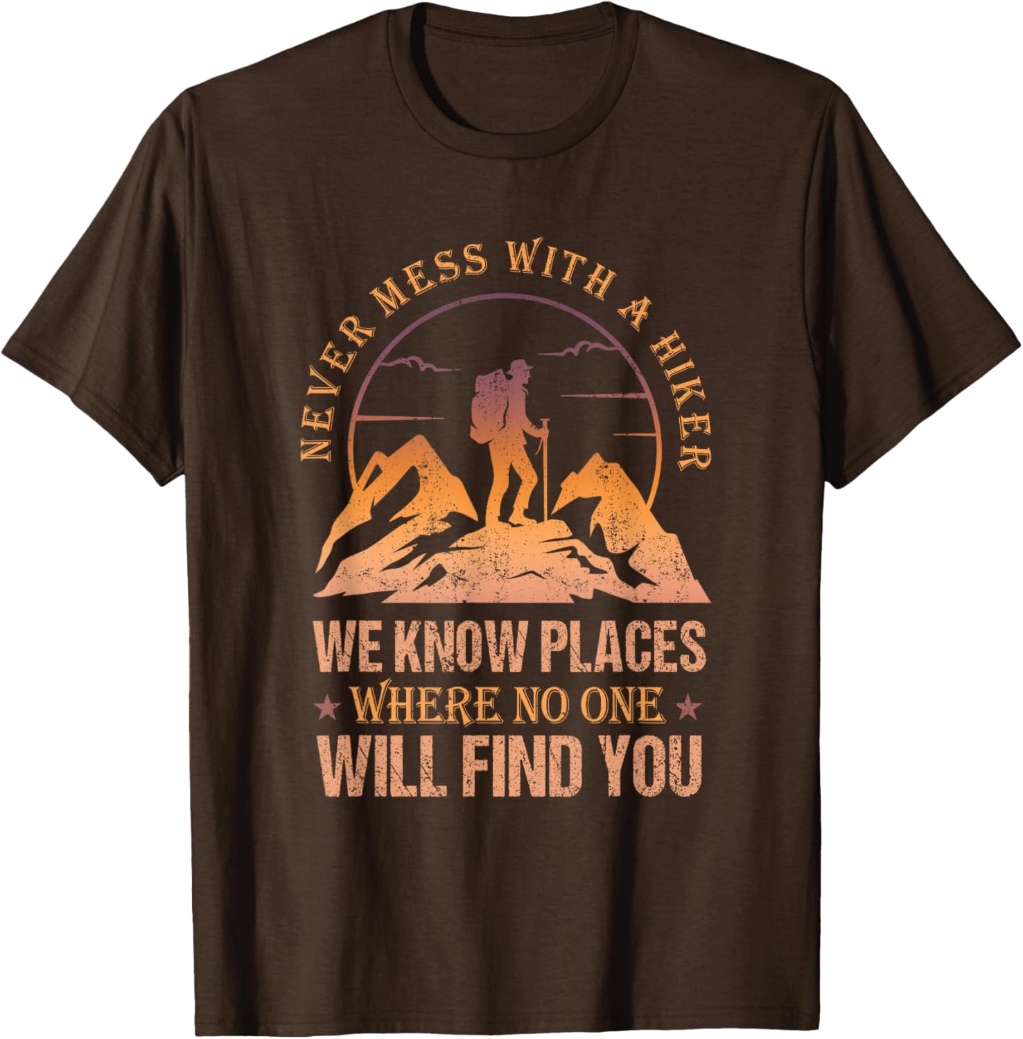 Funny Never Mess With A Hiker Retro T-Shirt for Outdoor Enthusiasts - 2