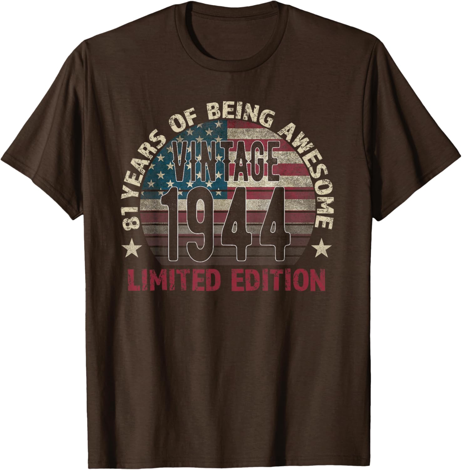 Vintage 81st Birthday T-Shirt for Men Born in 1944 - Perfect Gift! - 1
