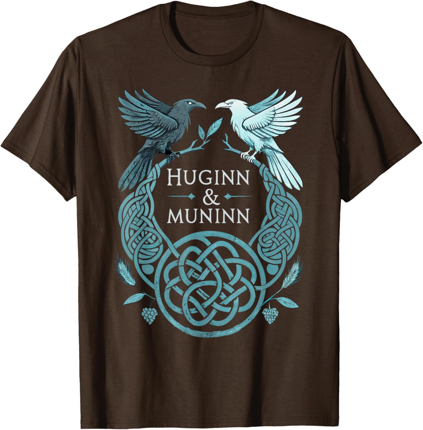 Celtic Viking Ravens T-Shirt with Huginn and Muninn Design - 6