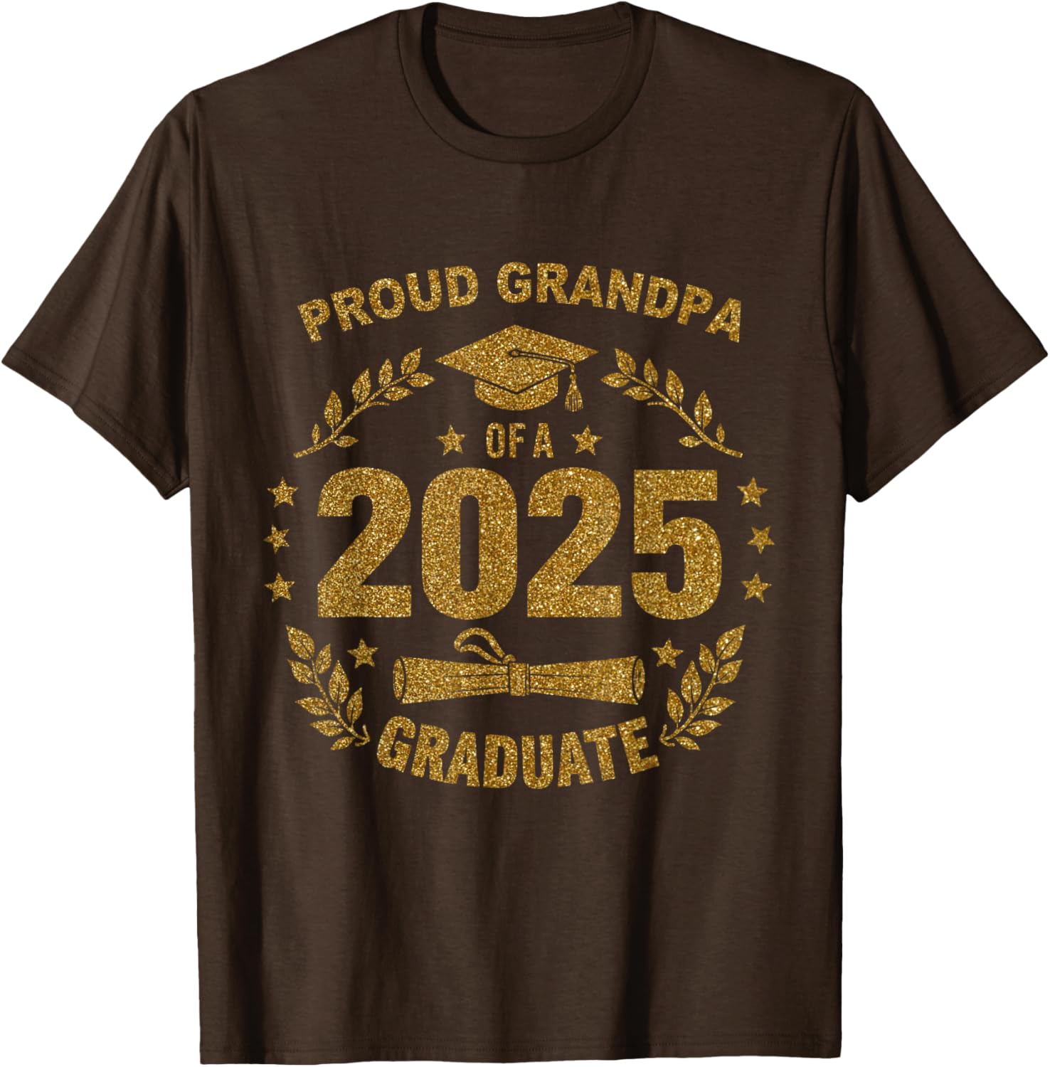 Proud Grandpa 2025 Class of 25 Graduate T-Shirt for Seniors - 9