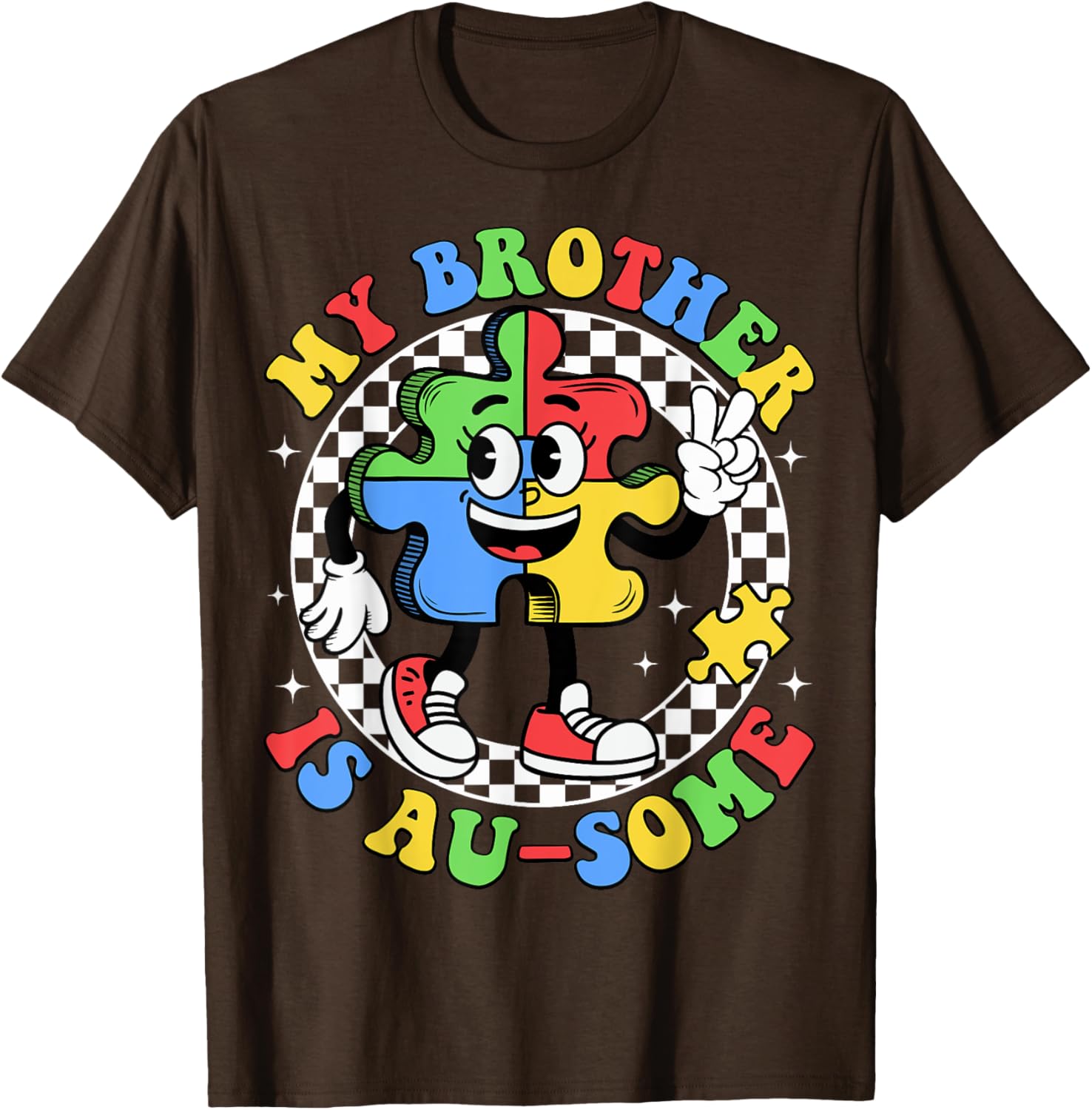 Retro Awesome Sister T-Shirt for Autism Awareness, Fun and Stylish Design - 7