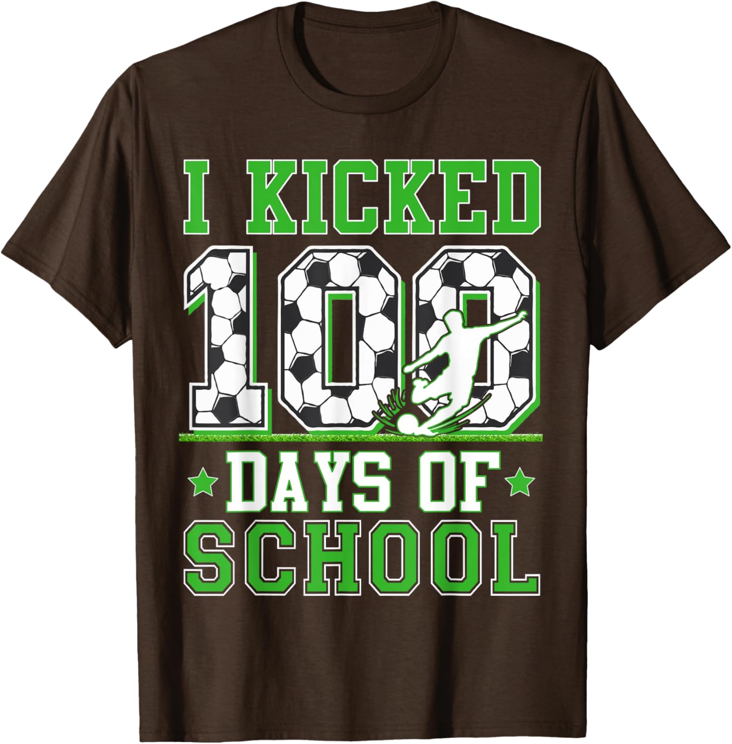 100 Days of School Soccer T-Shirt for Kids - Fun Boys' Apparel - 1