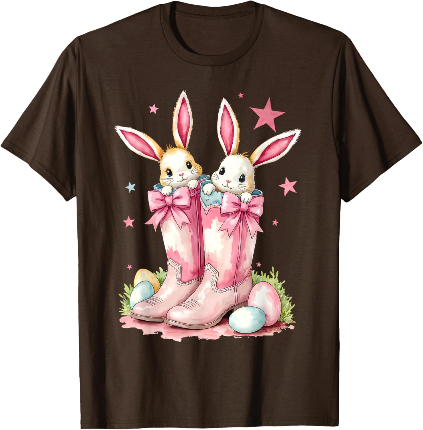 Howdy Easter Western Bunny Cowboy Boots T-Shirt for Fun Festivities - 13
