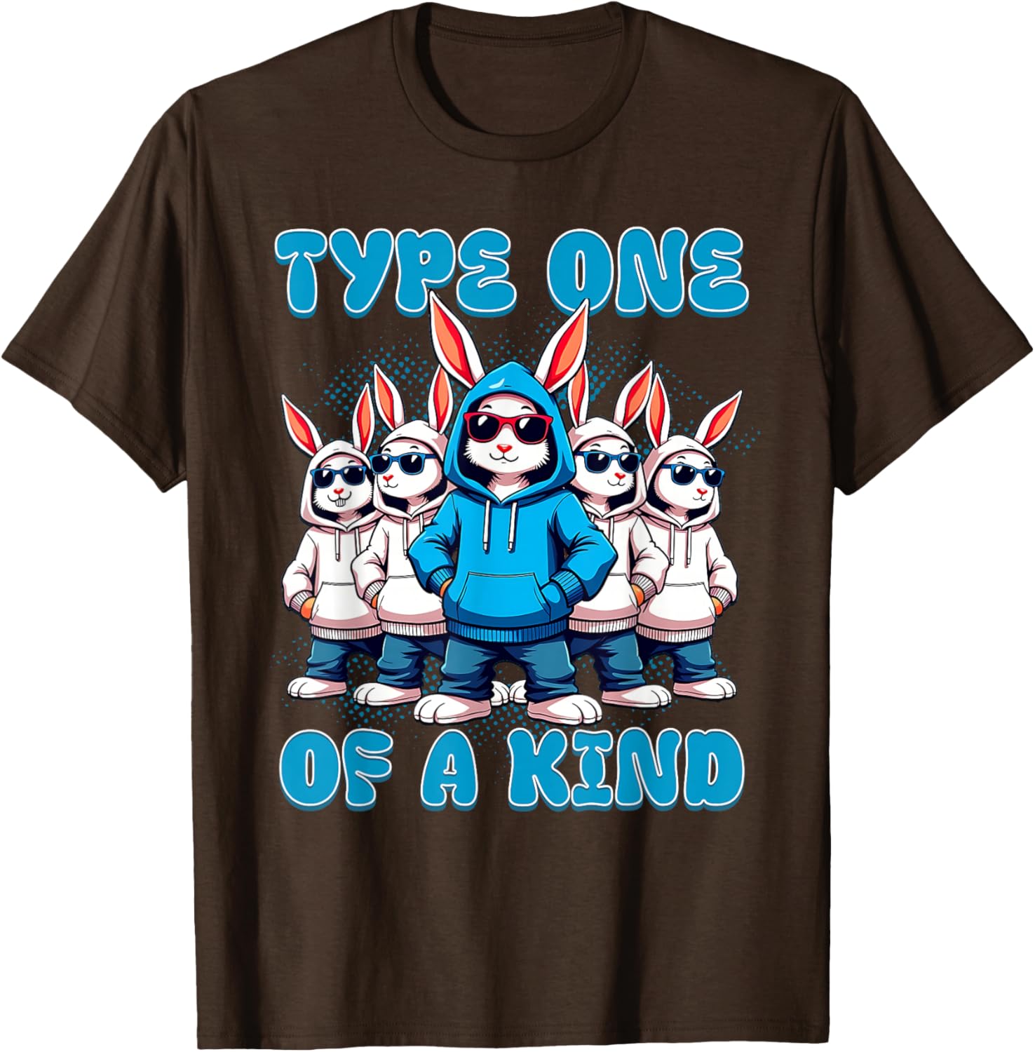 One Of A Kind Type 1 Diabetes Awareness Rabbit T-Shirt for Supporters - 15