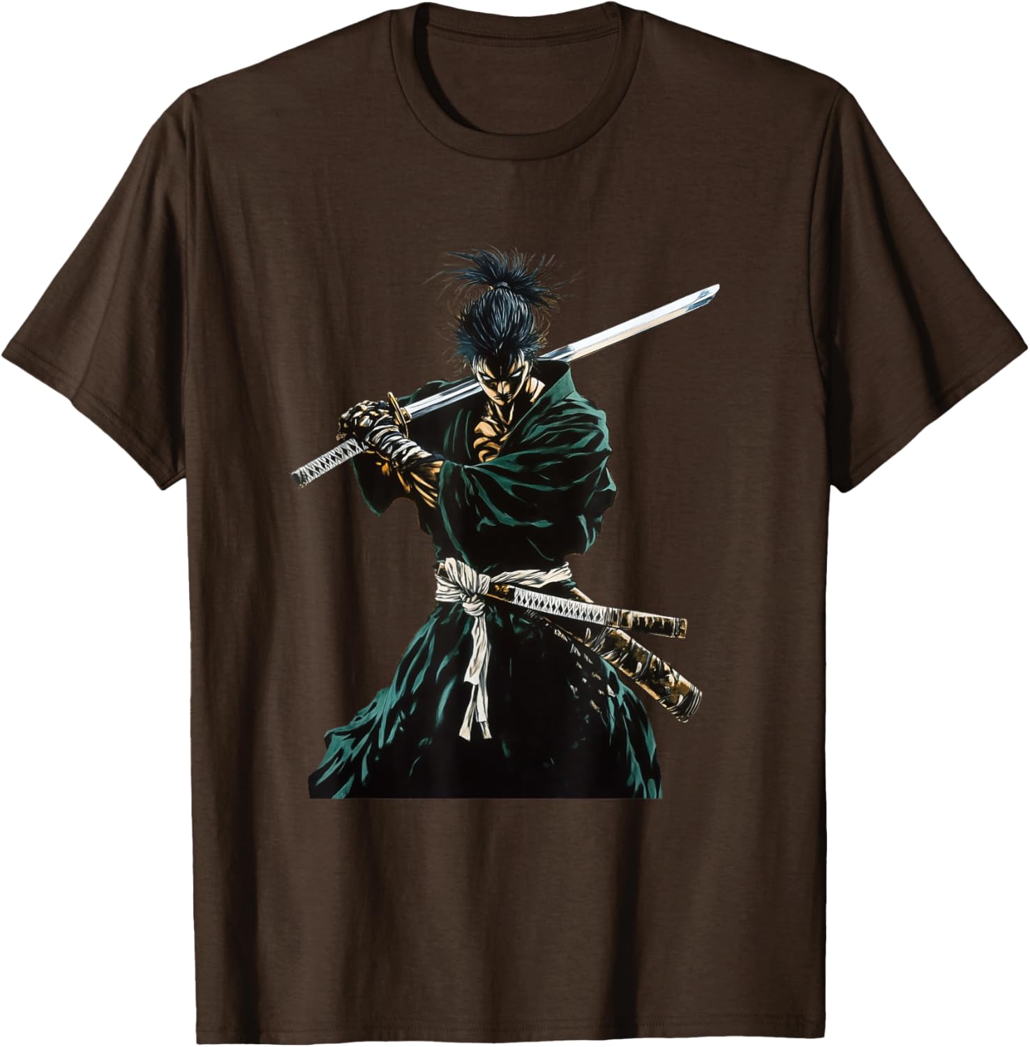 Samurai Warrior Vintage Japanese Anime Art Graphic T-Shirt for Fans - 1