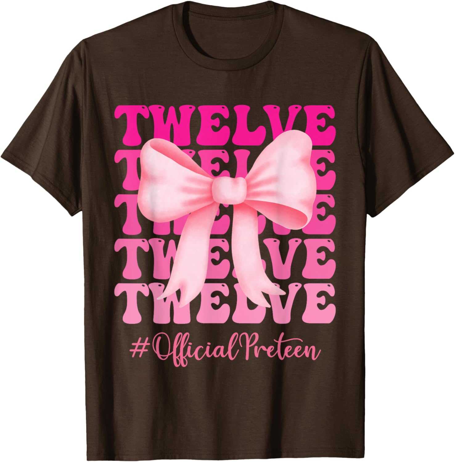 Birthday Girl Pink Coquette Bow T-Shirt for Stylish 12 Year Olds - 2