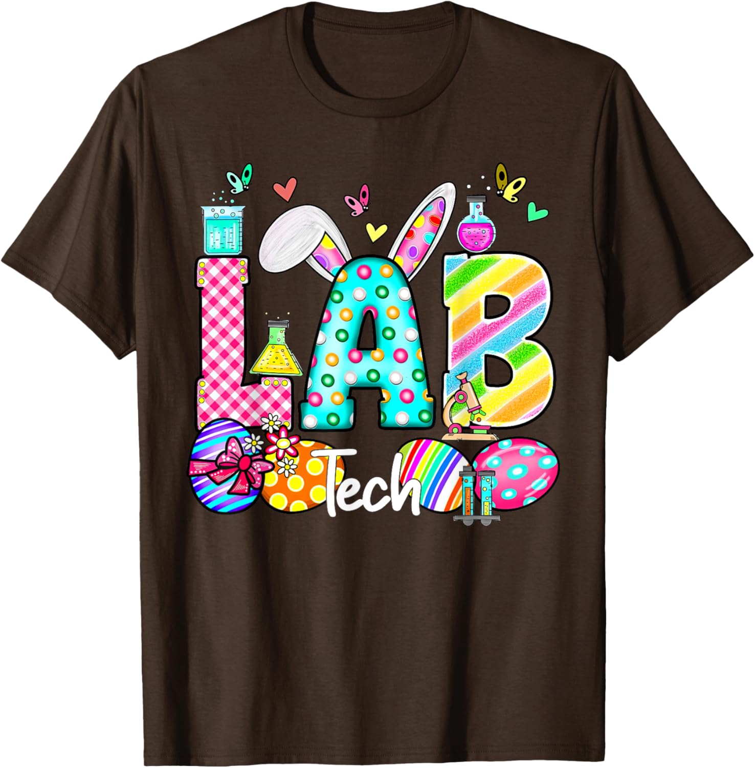 Easter Lab Tech Bunny T-Shirt for Scientists and Teachers - Fun Gift Idea - 2