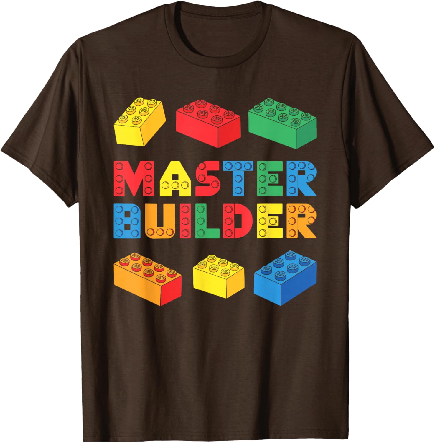 Master Builder T-Shirt for Kids and Adults with Fun Brick Design - 15