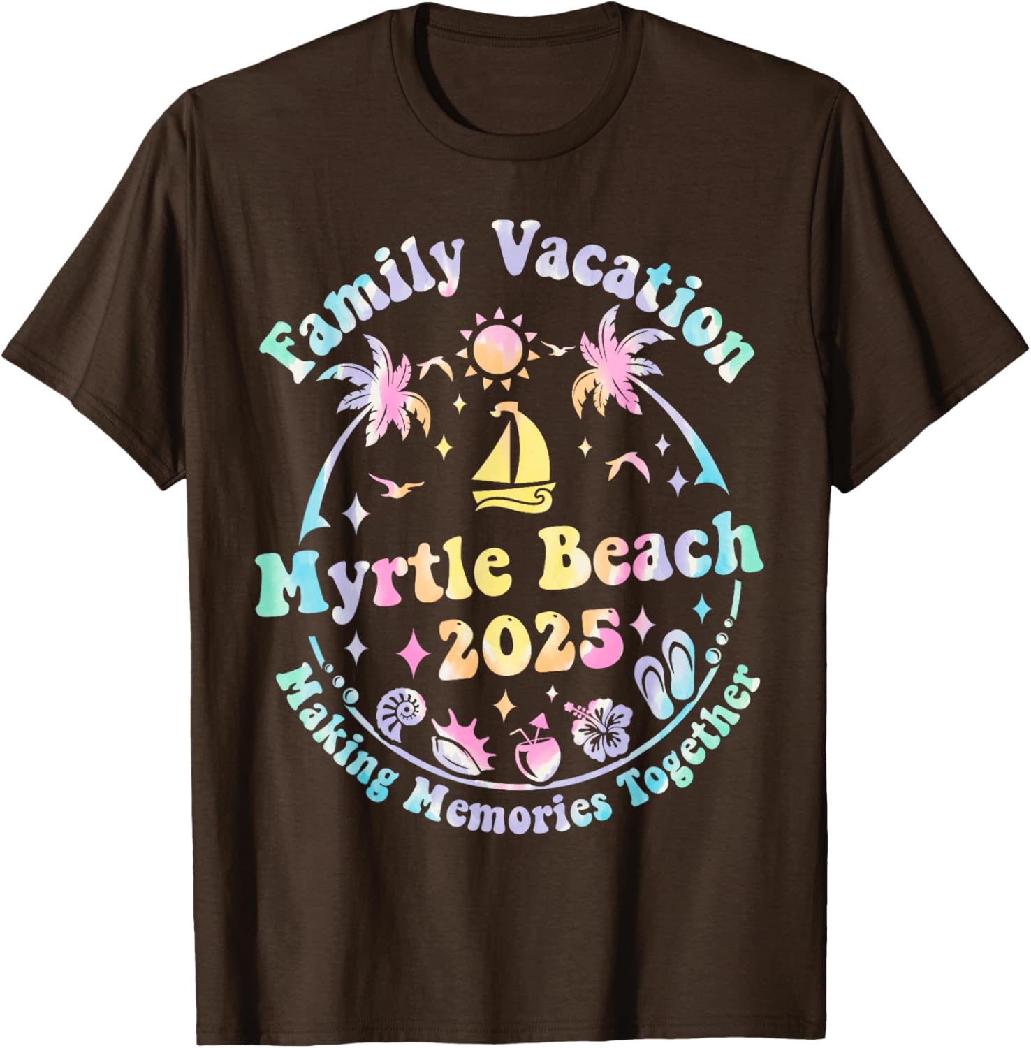 Family Vacation Myrtle Beach 2025 Matching Summer T-Shirt for Fun Times - 2