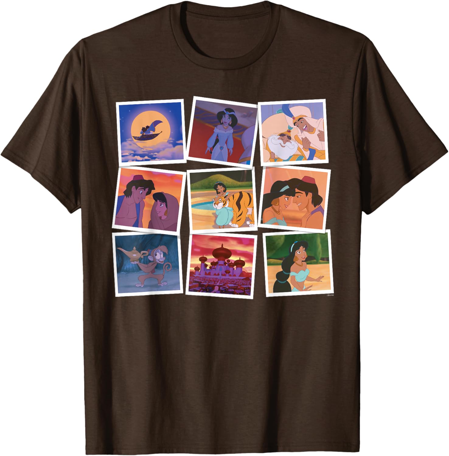 Disney Aladdin and Princess Jasmine Movie Frames T-Shirt for Fans - 18