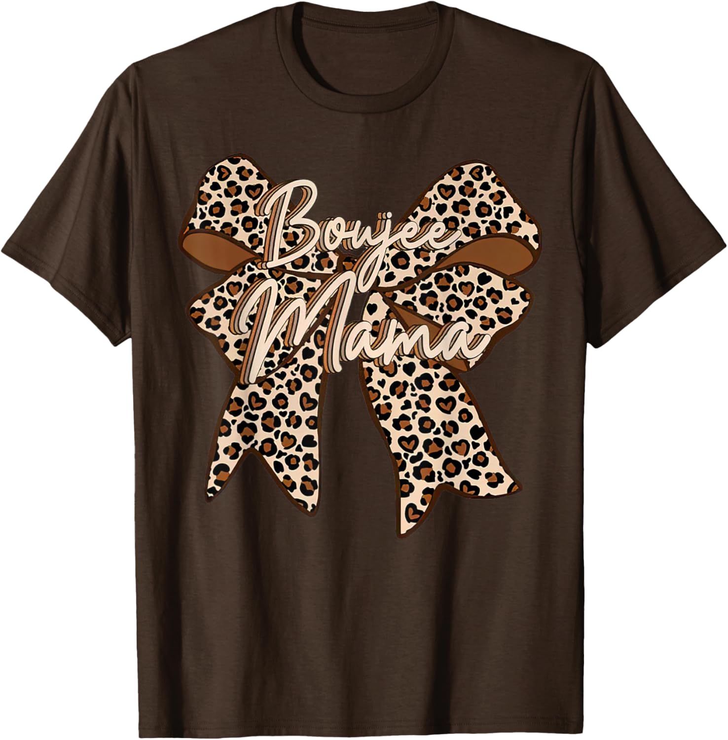 Boujee Mama Leopard Coquette Bow T-Shirt for Stylish Moms on Mother's Day - 8