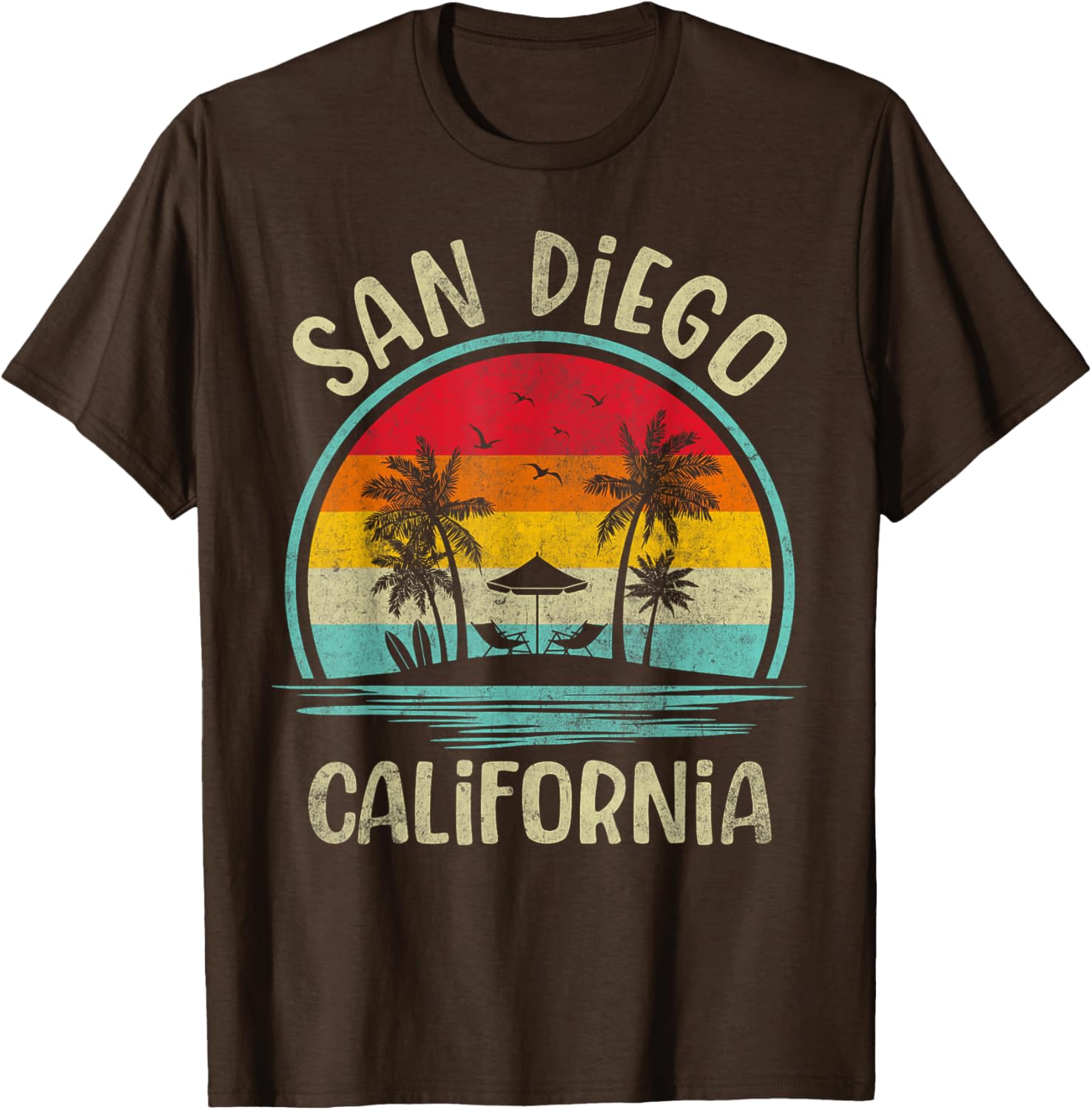 San Diego Beach Palm Tree Family Summer Vacation T-Shirt for Fun Days - 12