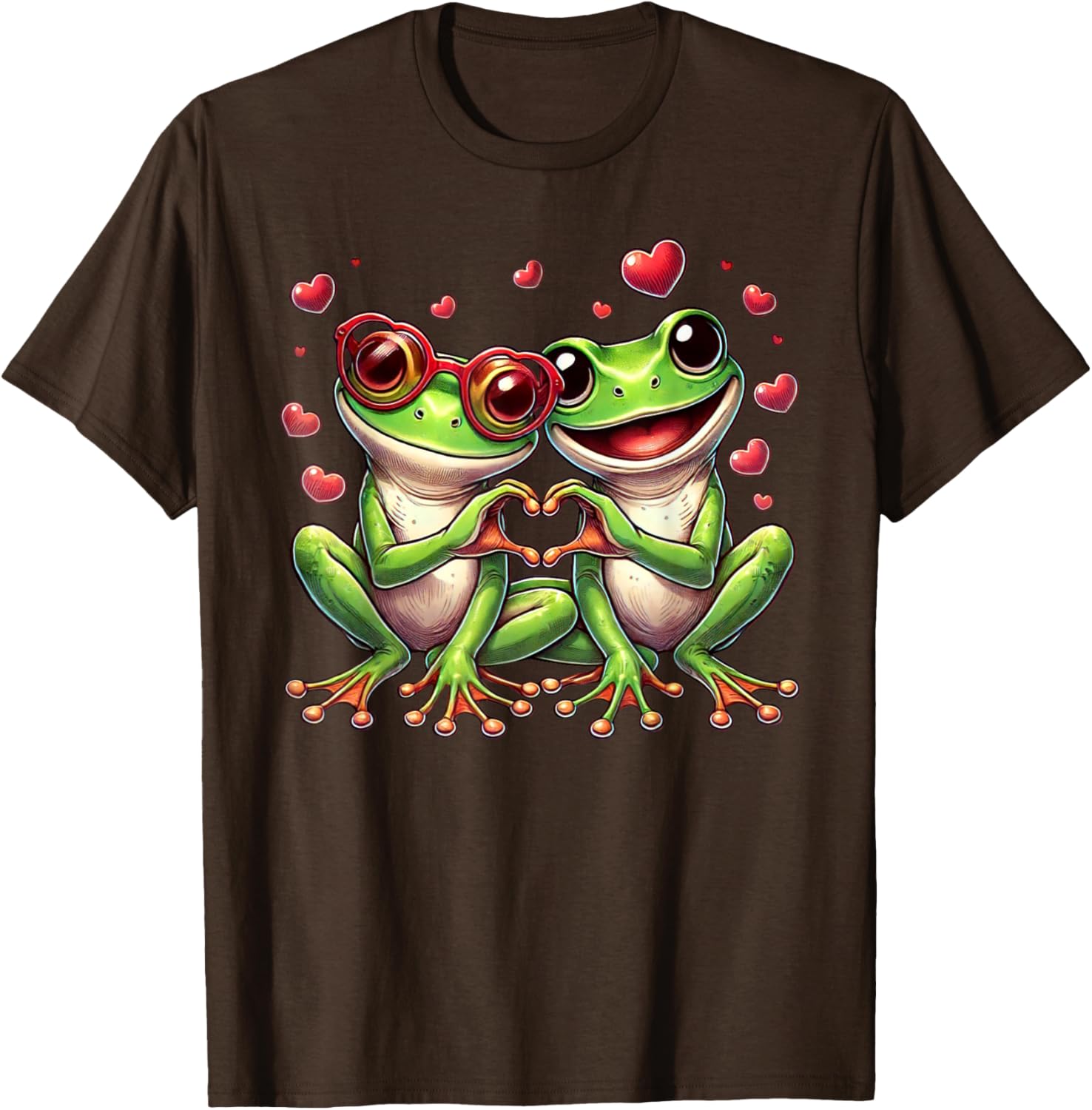 Funny Frog Heart Sign Valentine's T-Shirt for Women, Men, and Kids - 14