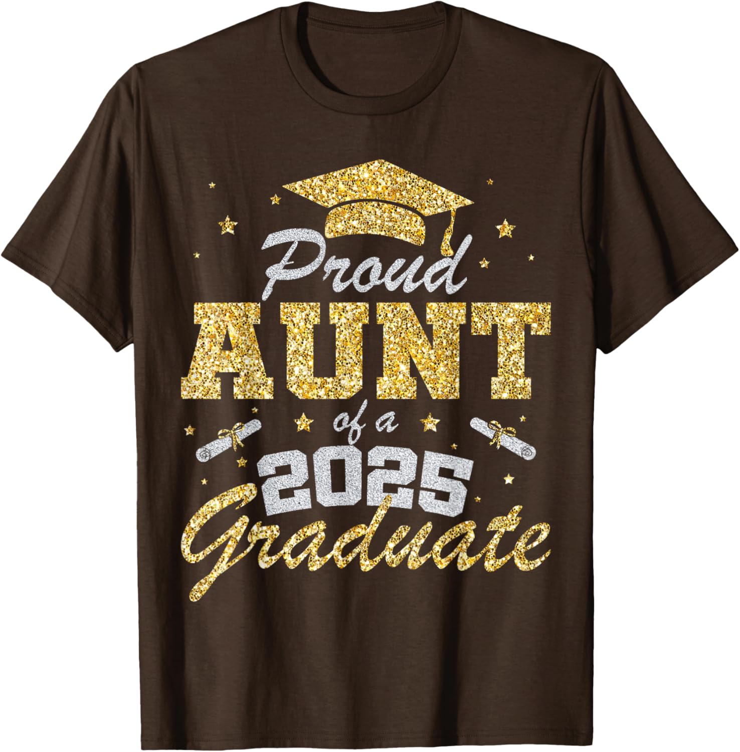 Proud Aunt of 2025 Graduate Senior Class T-Shirt Perfect Gift Idea - 9