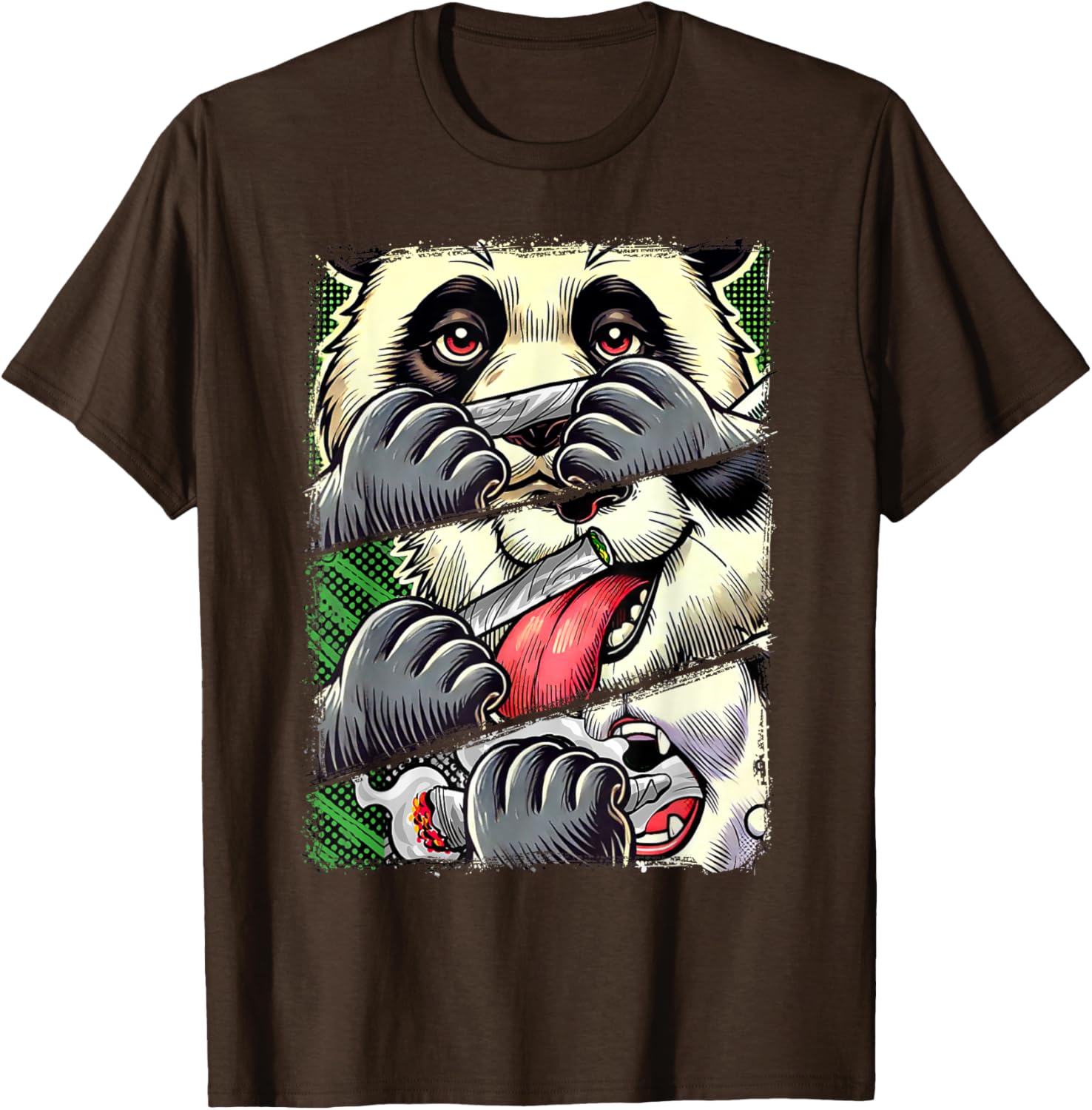 Cute Stoner Babe 420 Panda Smoking Weed T-Shirt for Cannabis Lovers - 8