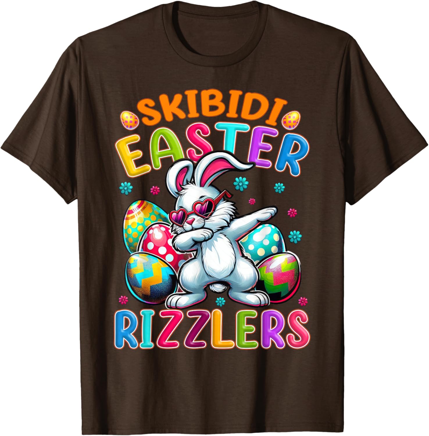 Dabbing Bunny Skibidi Easter Rizzlers T-Shirt for Gen Alpha Style - 10
