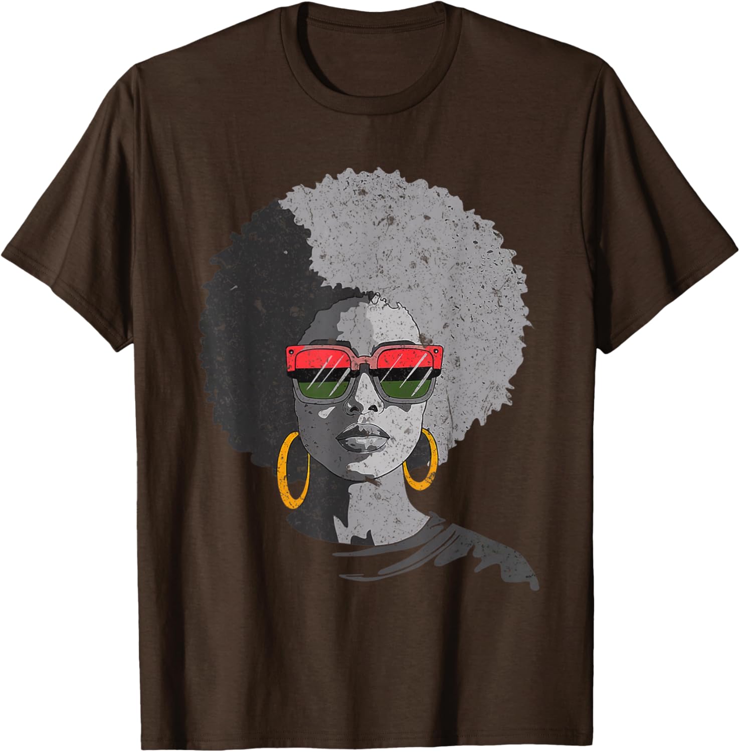 Black Queen Afro Melanin Juneteenth T-Shirt for Women - Stylish & Proud - 6