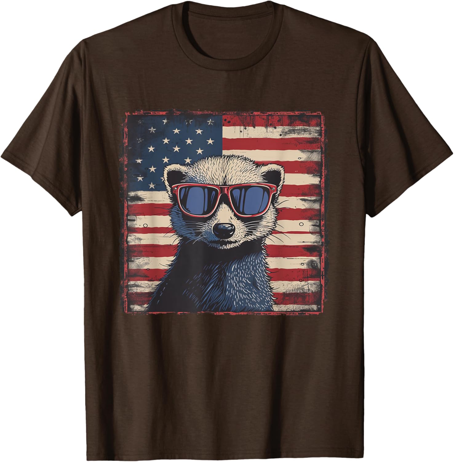 Patriotic Ferret USA Flag Shirt for 4th of July Fun Lovers - 18