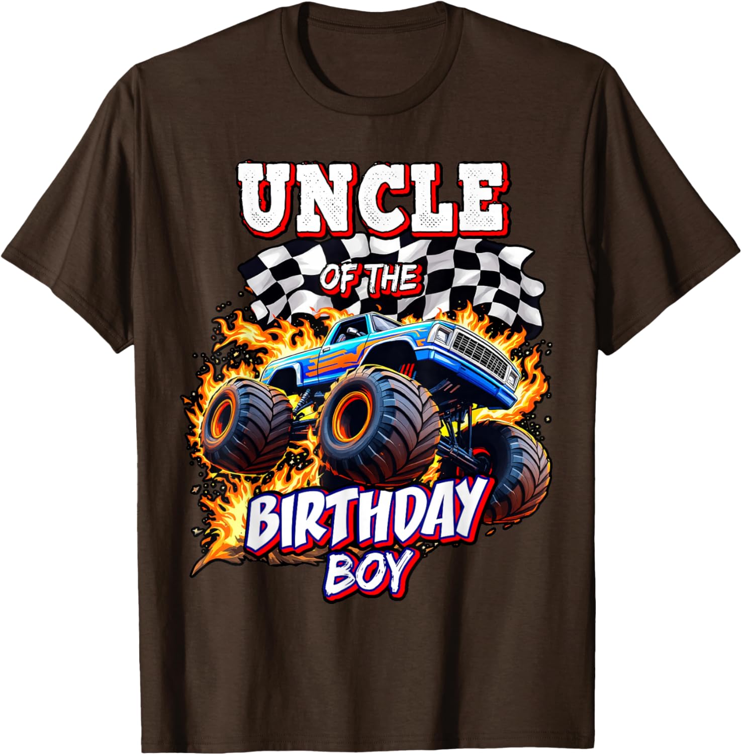 Uncle of the Birthday Boy Monster Truck Party T-Shirt for Fun Celebrations - 8