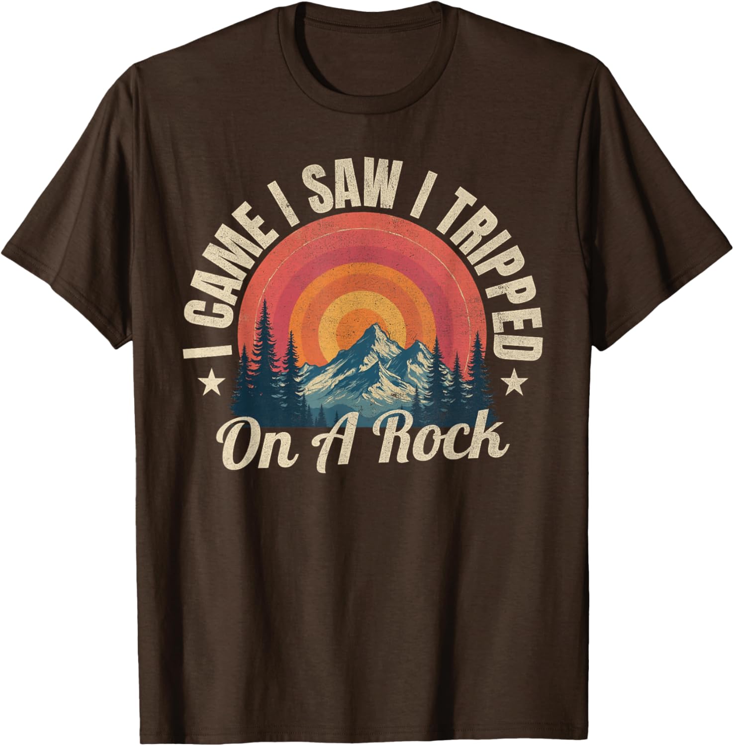 I Came I Saw I Tripped On A Rock Camping T-Shirt for Hiking Enthusiasts - 7