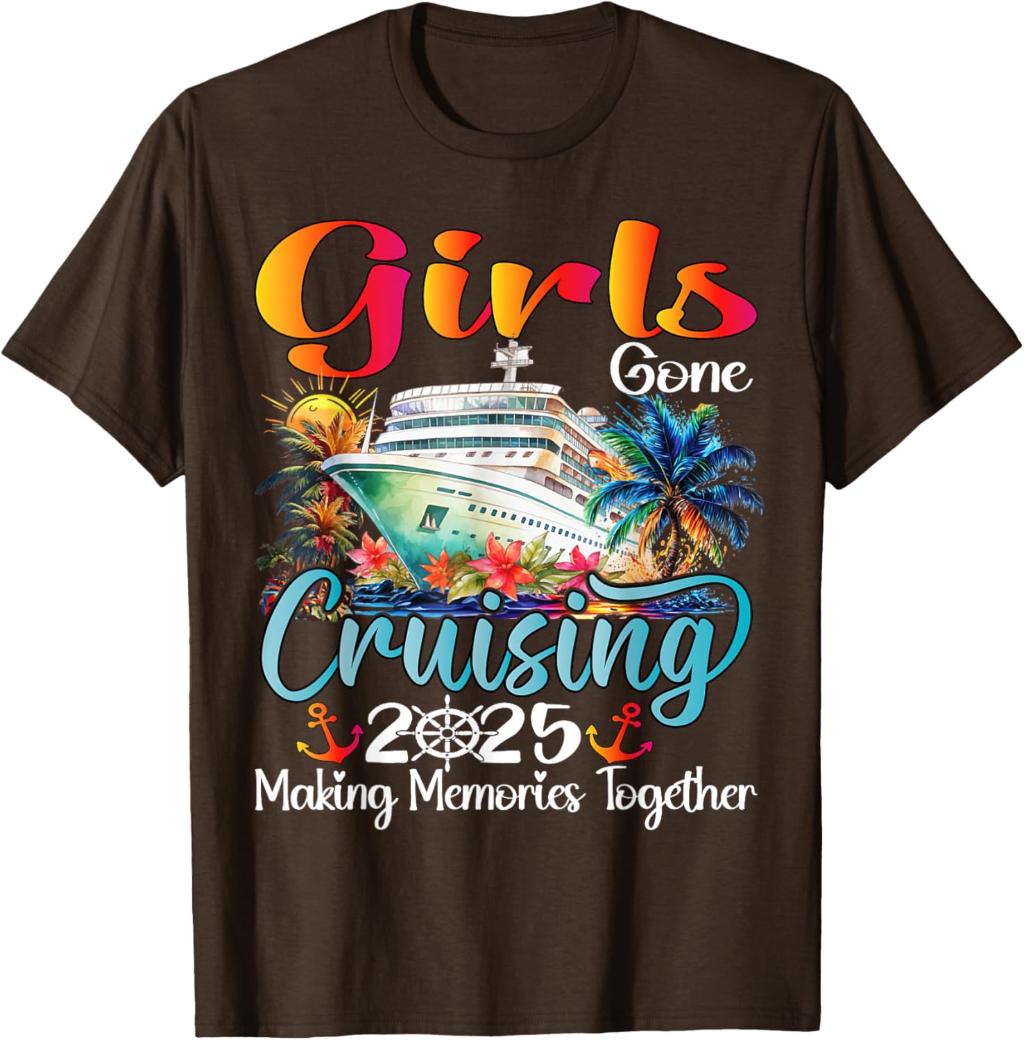 Girls Gone Cruising 2025 Matching T-Shirt for Friends Vacation Fun - 6